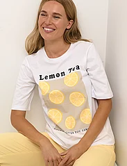 Kaffe - KAdina T-Shirt - laveste priser - optical white / yellow lemons - 5