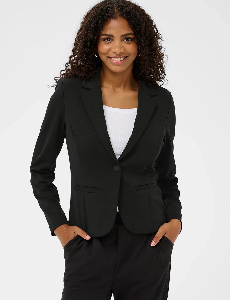 Kaffe - KAjenny Blazer - enkeltradede blazere - black deep - 0