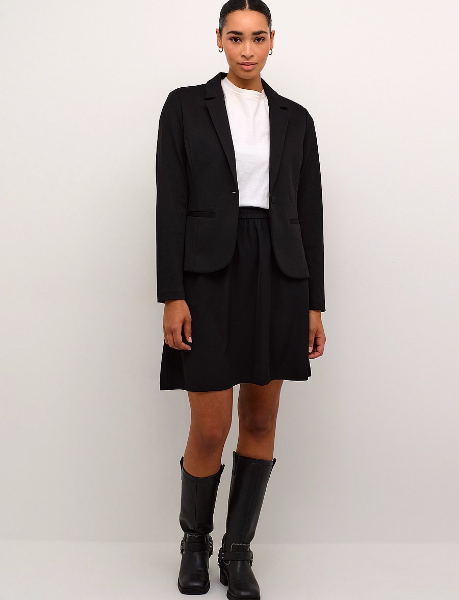 Kaffe - KAjenny Blazer - enkeltradede blazere - black deep - 3
