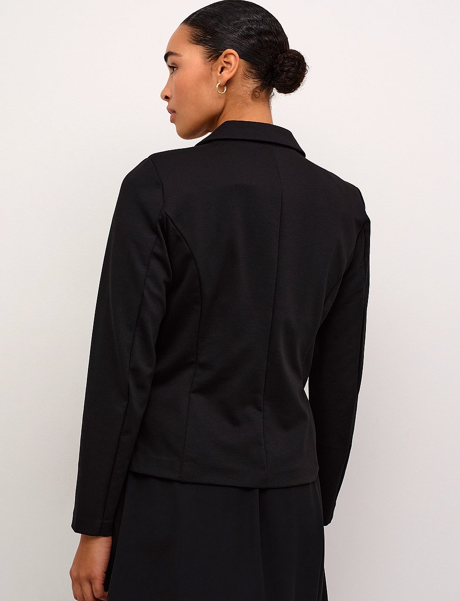 Kaffe - KAjenny Blazer - enkeltradede blazere - black deep - 4