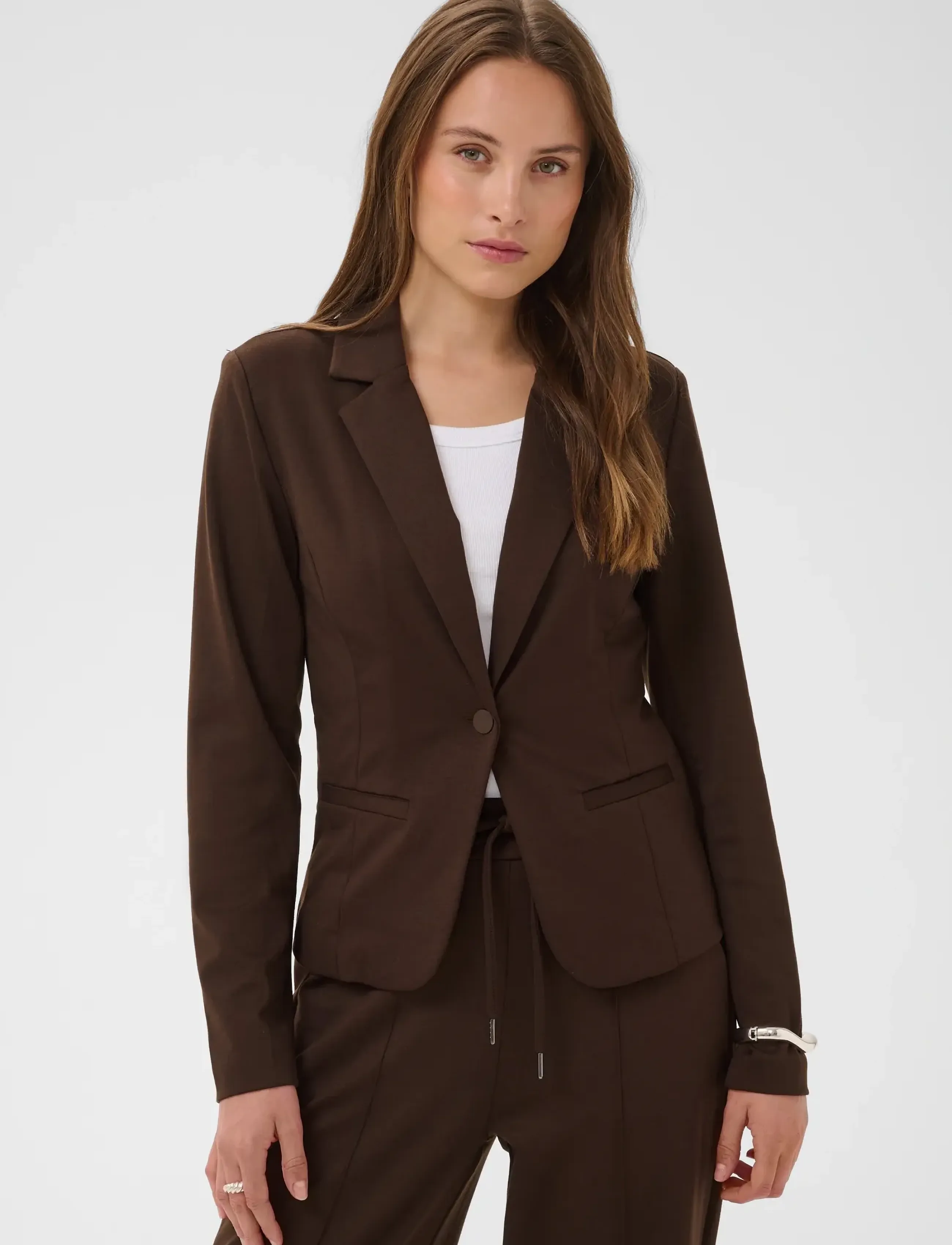 Kaffe - KAjenny Blazer - single breasted blazers - coffee bean - 2