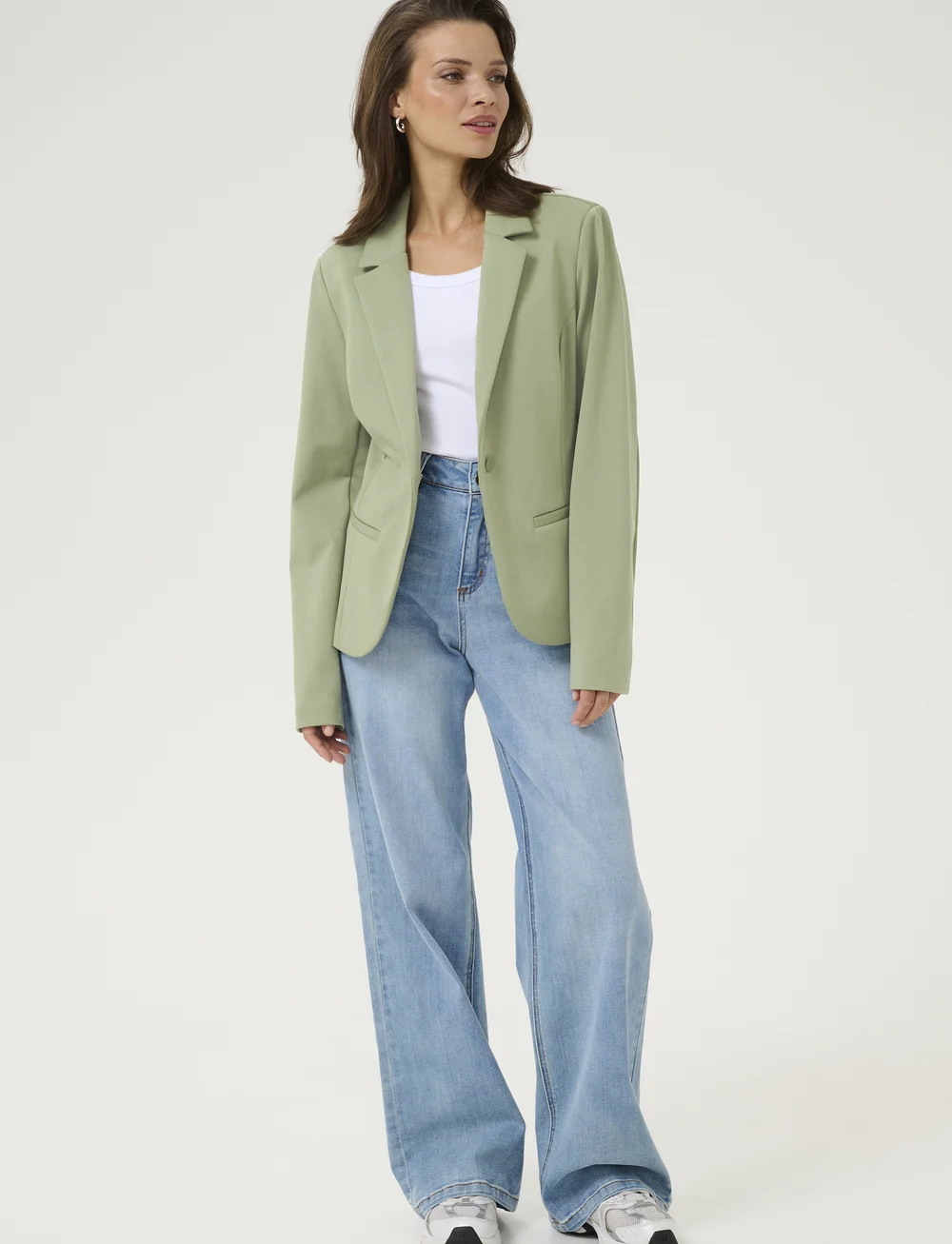 Kaffe - KAjenny Blazer - enkelknäppta kavajer - oil green - 3