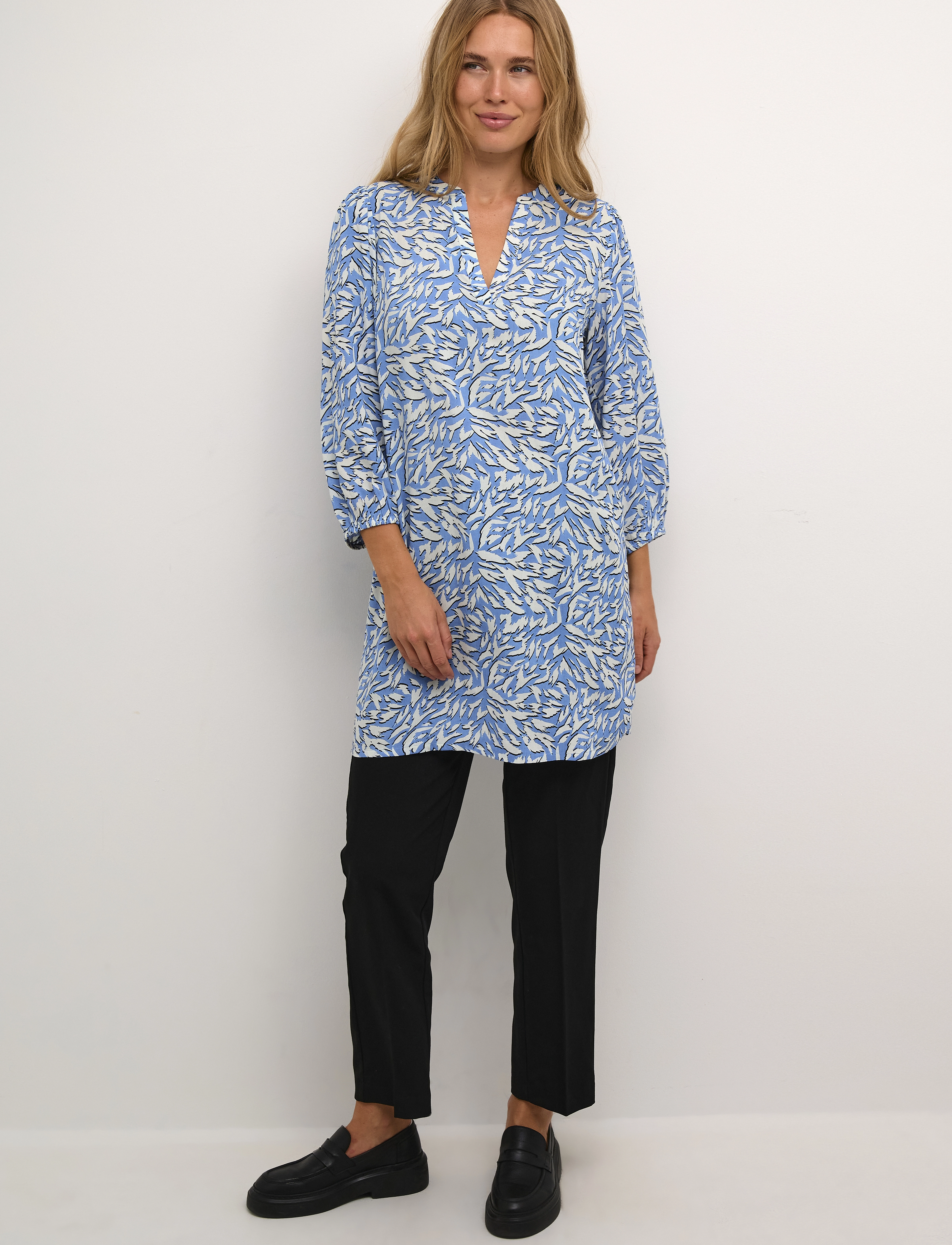 Kaffe - KAjetta Tunic - tuniki - blue/white graphic animal - 3