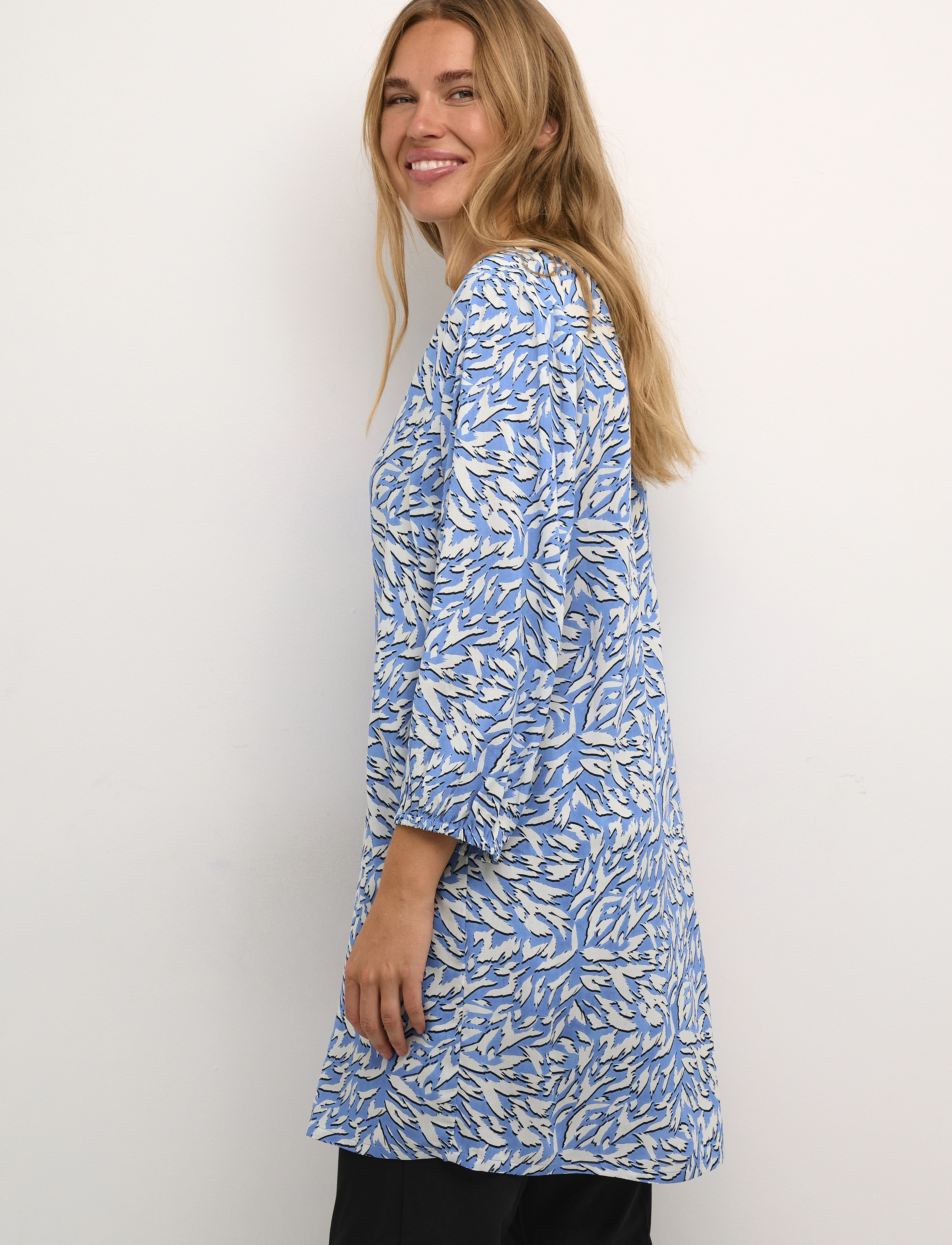Kaffe - KAjetta Tunic - tuniki - blue/white graphic animal - 4