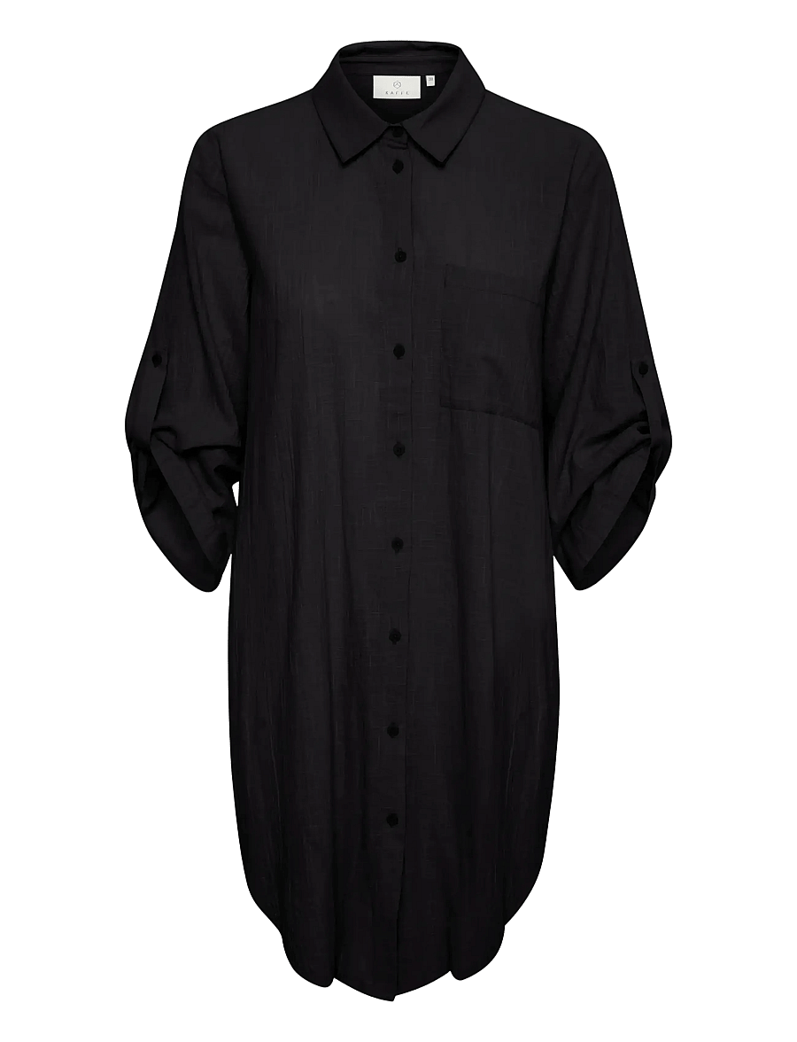 Kaffe - KApauline Shirt Dress - särkkleidid - black deep - 1
