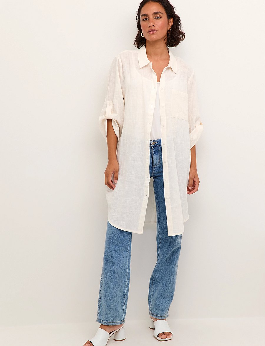 Kaffe - KApauline Shirt Dress - hemdkleider - chalk - 3