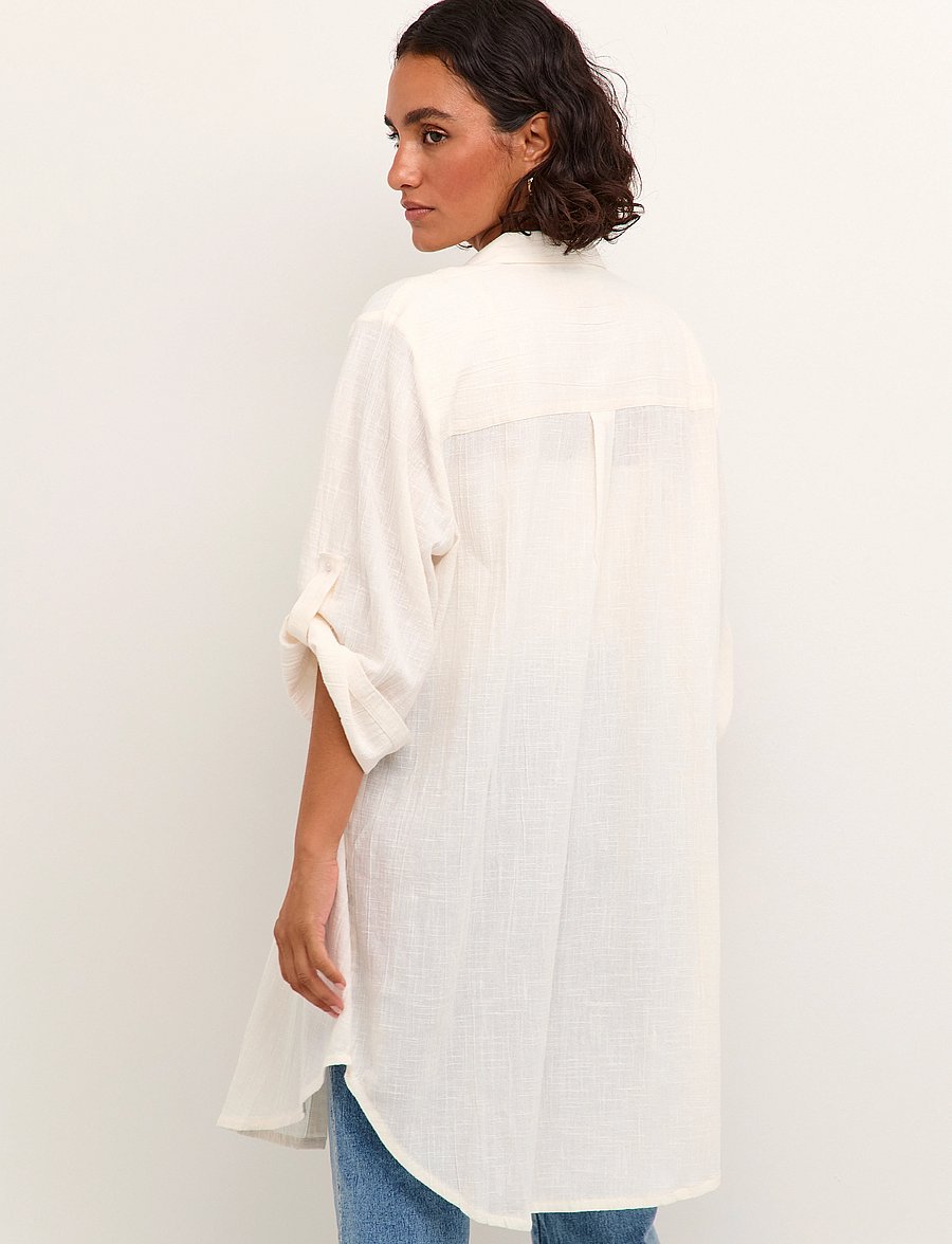 Kaffe - KApauline Shirt Dress - hemdkleider - chalk - 4
