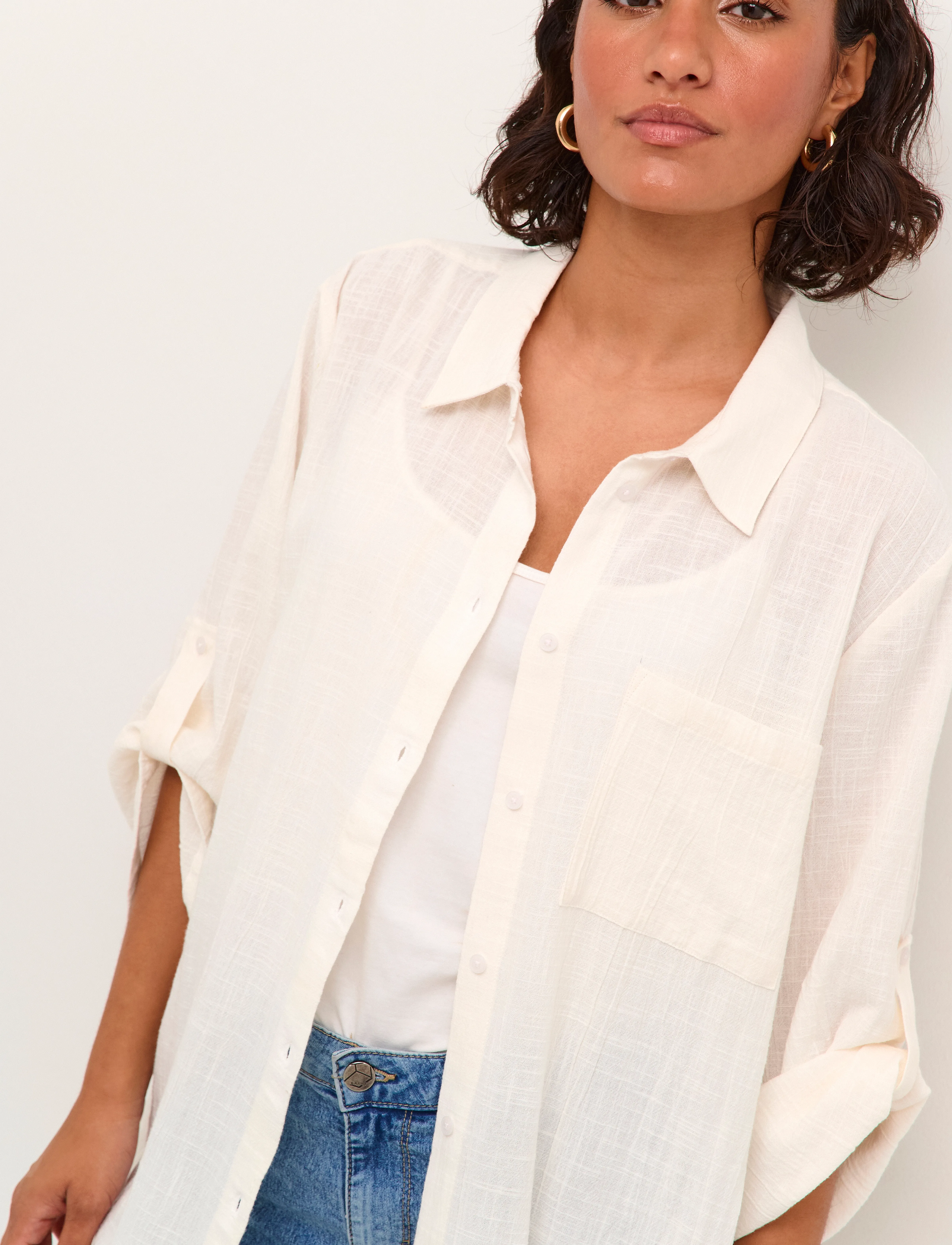 Kaffe - KApauline Shirt Dress - hemdkleider - chalk - 5