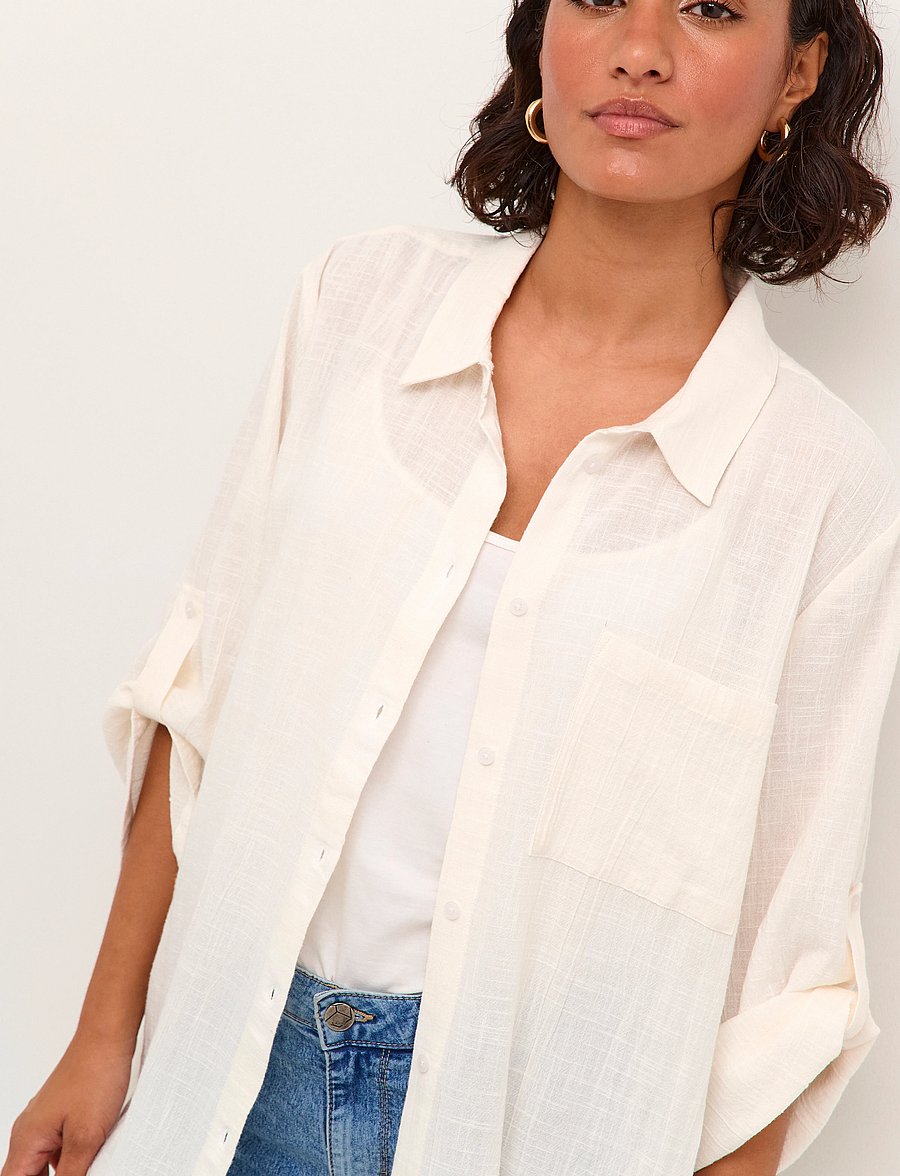 Kaffe - KApauline Shirt Dress - hemdkleider - chalk - 5