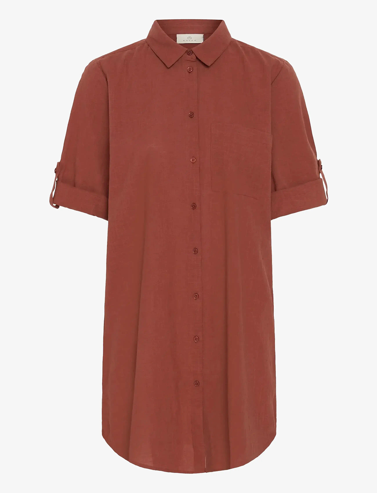 Kaffe - KApauline Shirt Dress - särkkleidid - henna - 1
