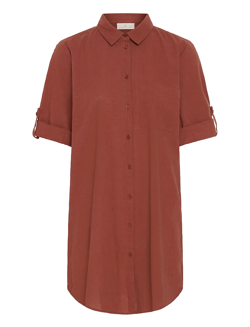 Kaffe - KApauline Shirt Dress - särkkleidid - henna - 1