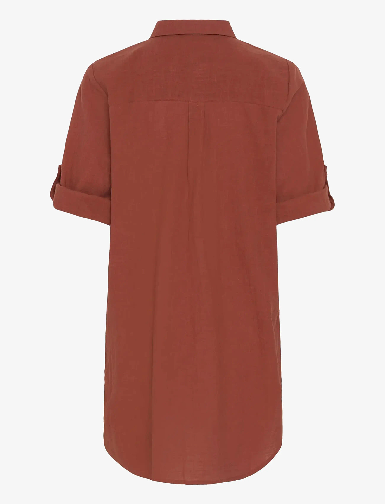 Kaffe - KApauline Shirt Dress - särkkleidid - henna - 2