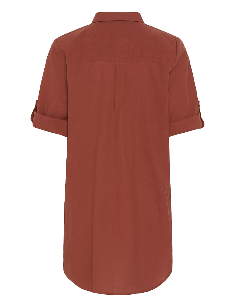 Kaffe - KApauline Shirt Dress - särkkleidid - henna - 2