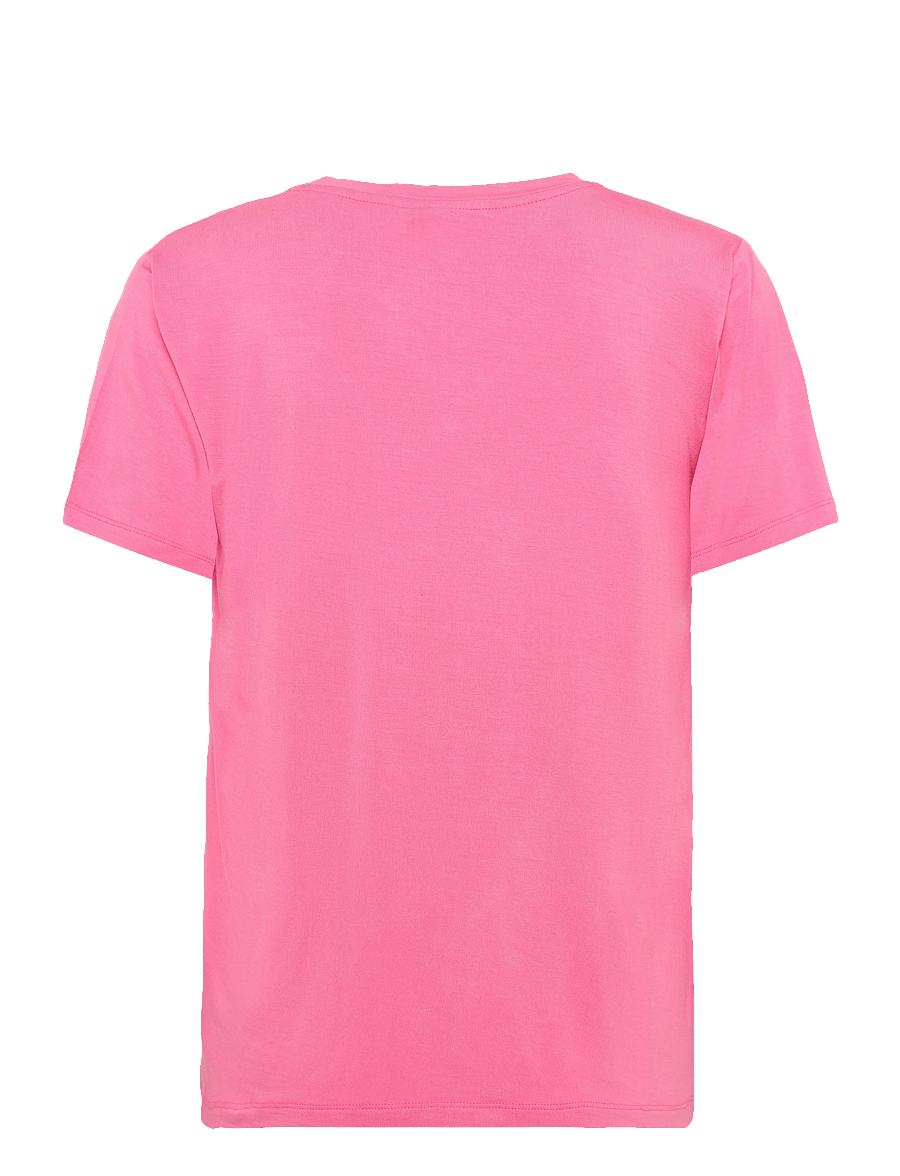 Kaffe - KAfrida V-Neck T-Shirt - t-shirts - pink power - 1