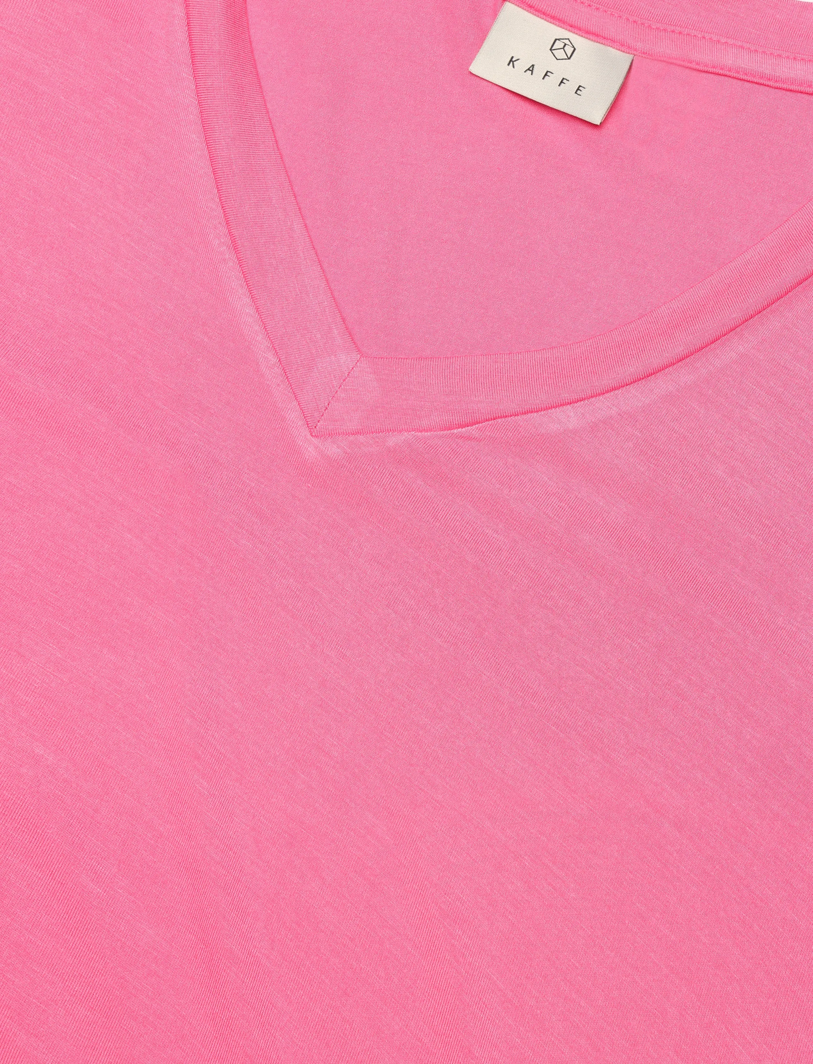 Kaffe - KAfrida V-Neck T-Shirt - pink power - 2