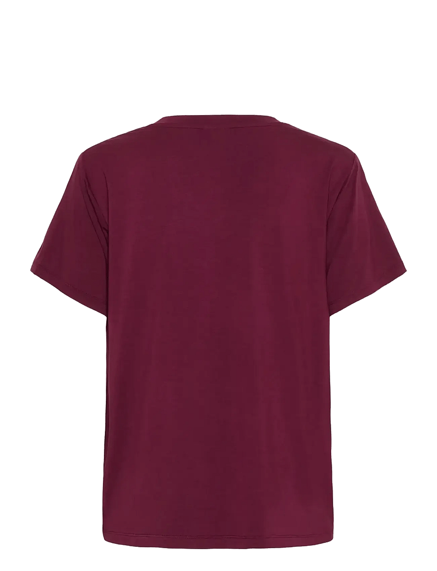 Kaffe - KAfrida V-Neck T-Shirt - t-shirts - windsor wine - 2