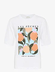 Kaffe - KAmira T-Shirt - t-shirts - optical white / peaches - 0