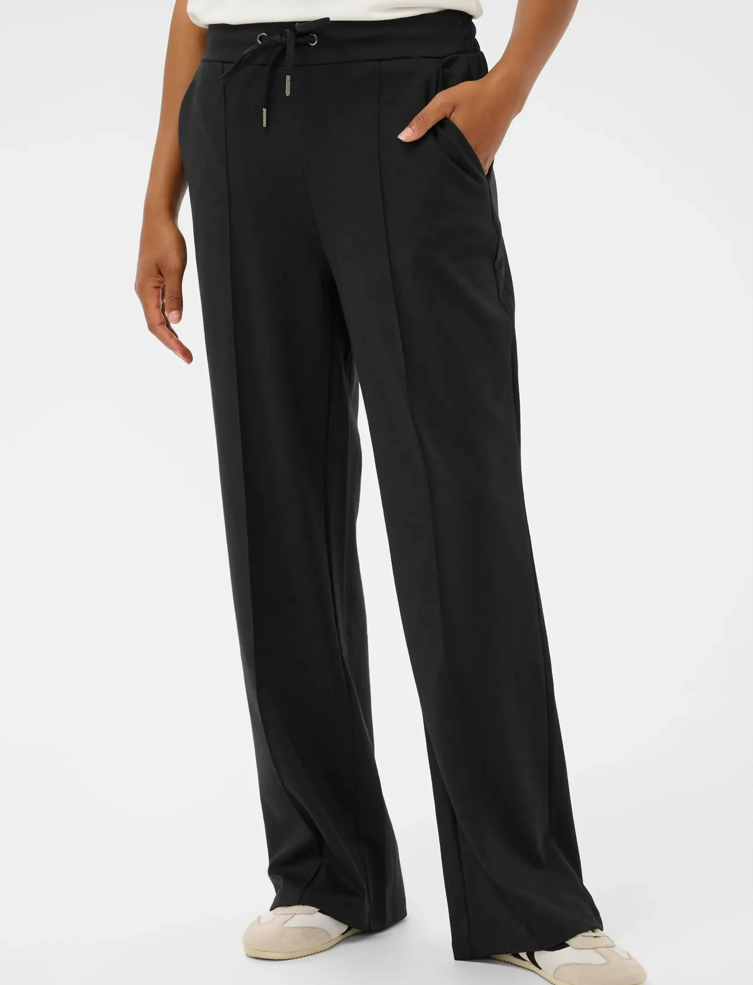 Kaffe KAjenny Straight Pants - Straight leg hosen - BLACK DEEP / black