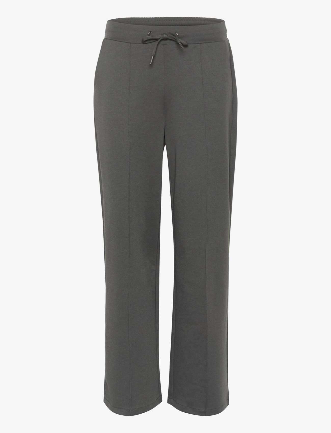 Kaffe KAjenny Straight Pants - Sweatpants - BLACK OYSTER / grey