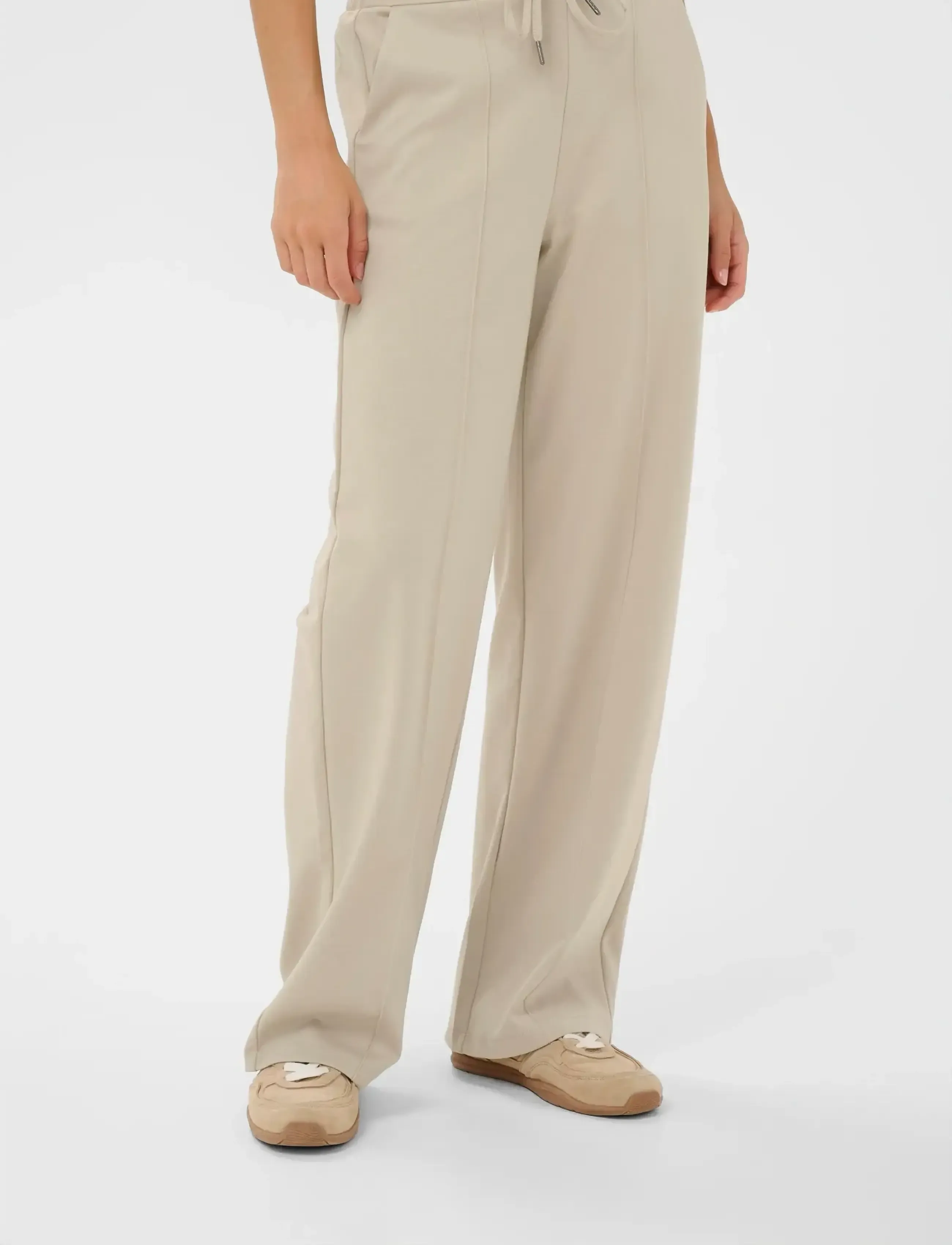 Kaffe KAjenny Straight Pants - Pantalons - FEATHER GRAY / beige