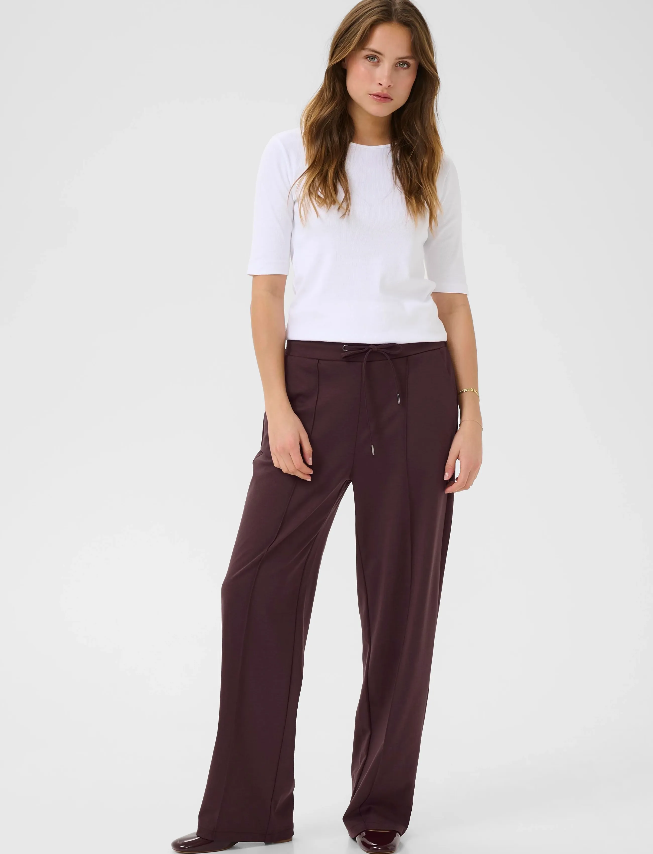 Kaffe - KAjenny Straight Pants - hverdags stil - fudge - 3