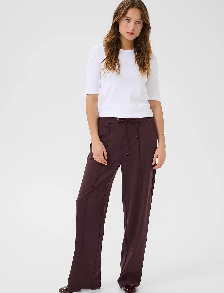 Kaffe - KAjenny Straight Pants - hverdags stil - fudge - 3