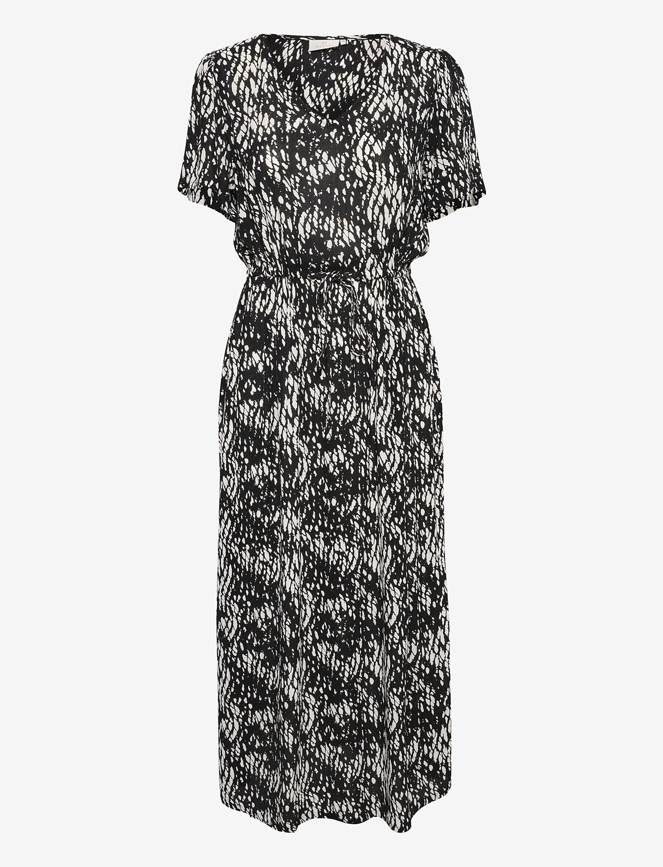 Kaffe - KAamber Long Dress - sommerkjoler - black/white graphic snake - 0