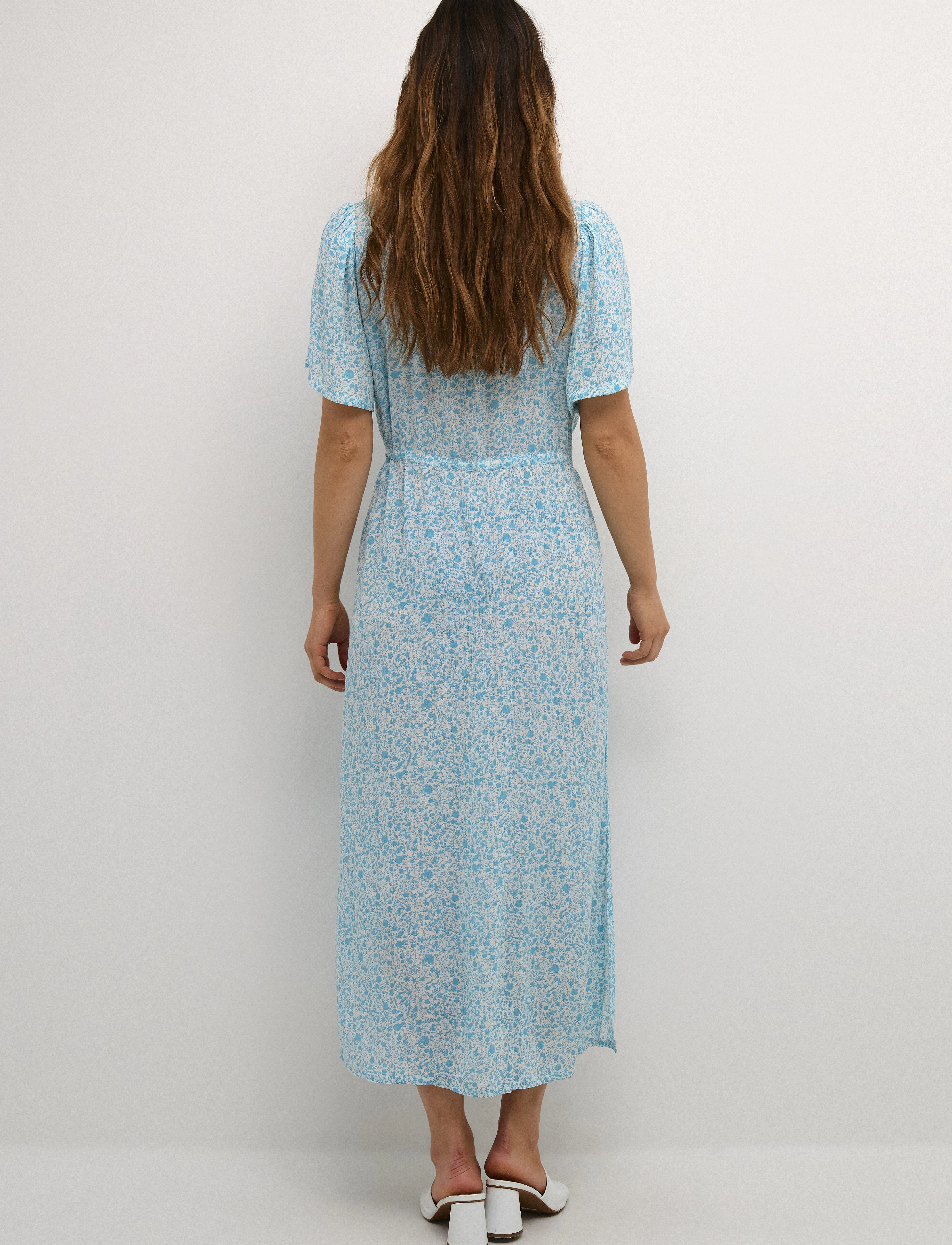 Kaffe - KAamber Long Dress - midikleidid - blue atoll petit fleur - 3