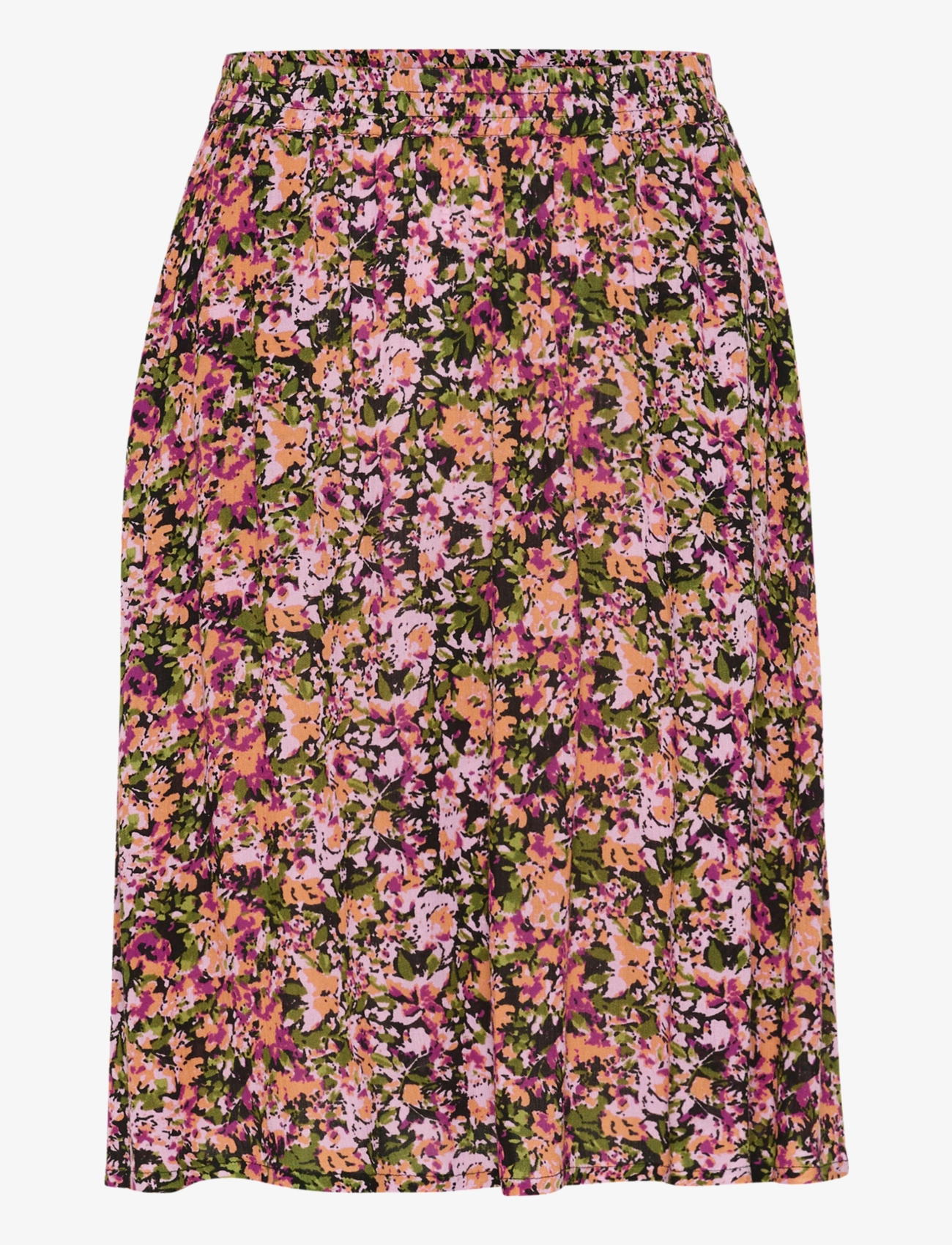 KAamber Short Skirt - MELON/PINK ABSTRACT FLOWER