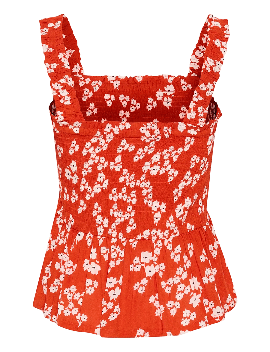 Kaffe - KAamber Smock Top - Ärmellose tops - red/chalk/red petit fleur - 2