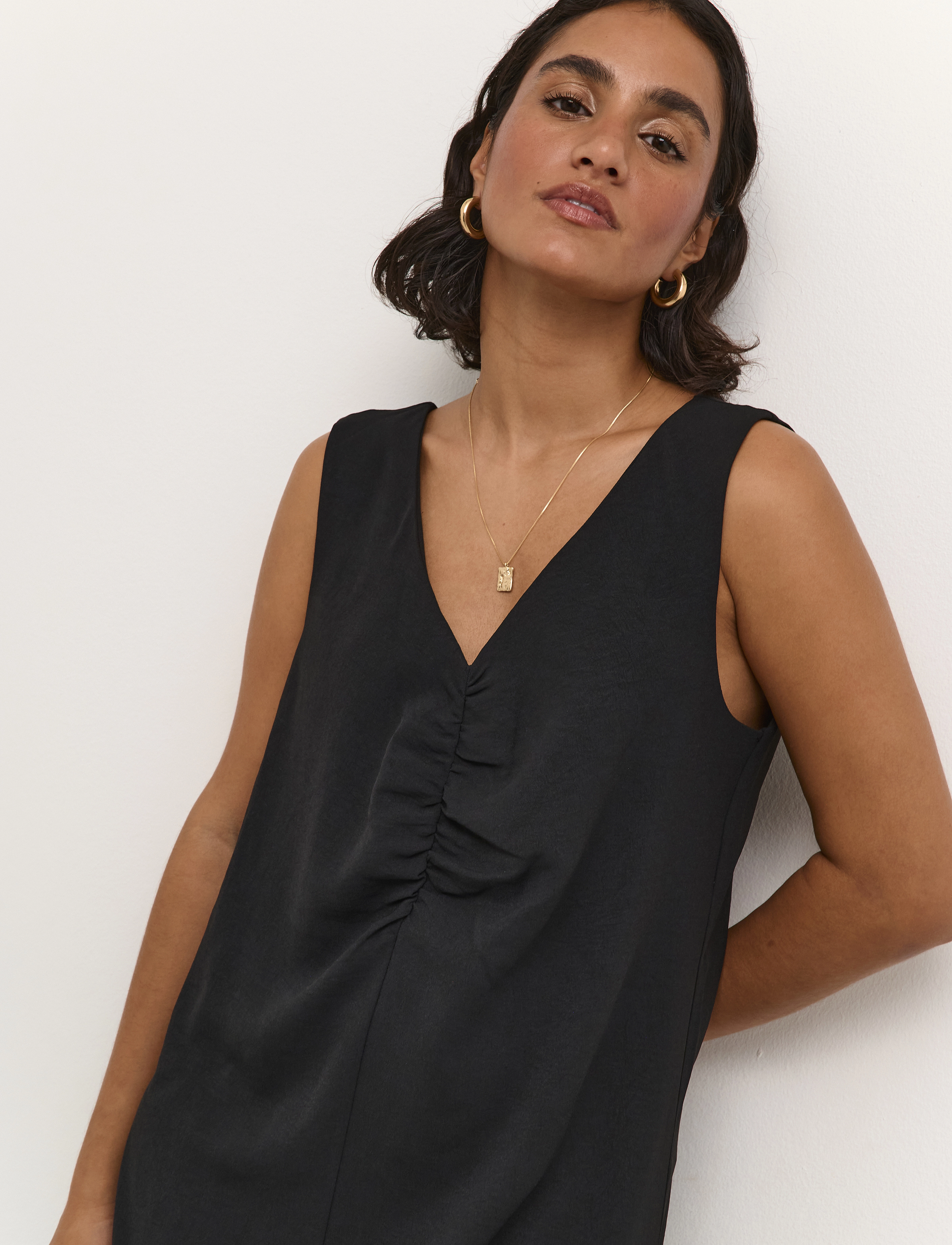 Kaffe - KAsilja Dress - midiklänningar - black deep - 5