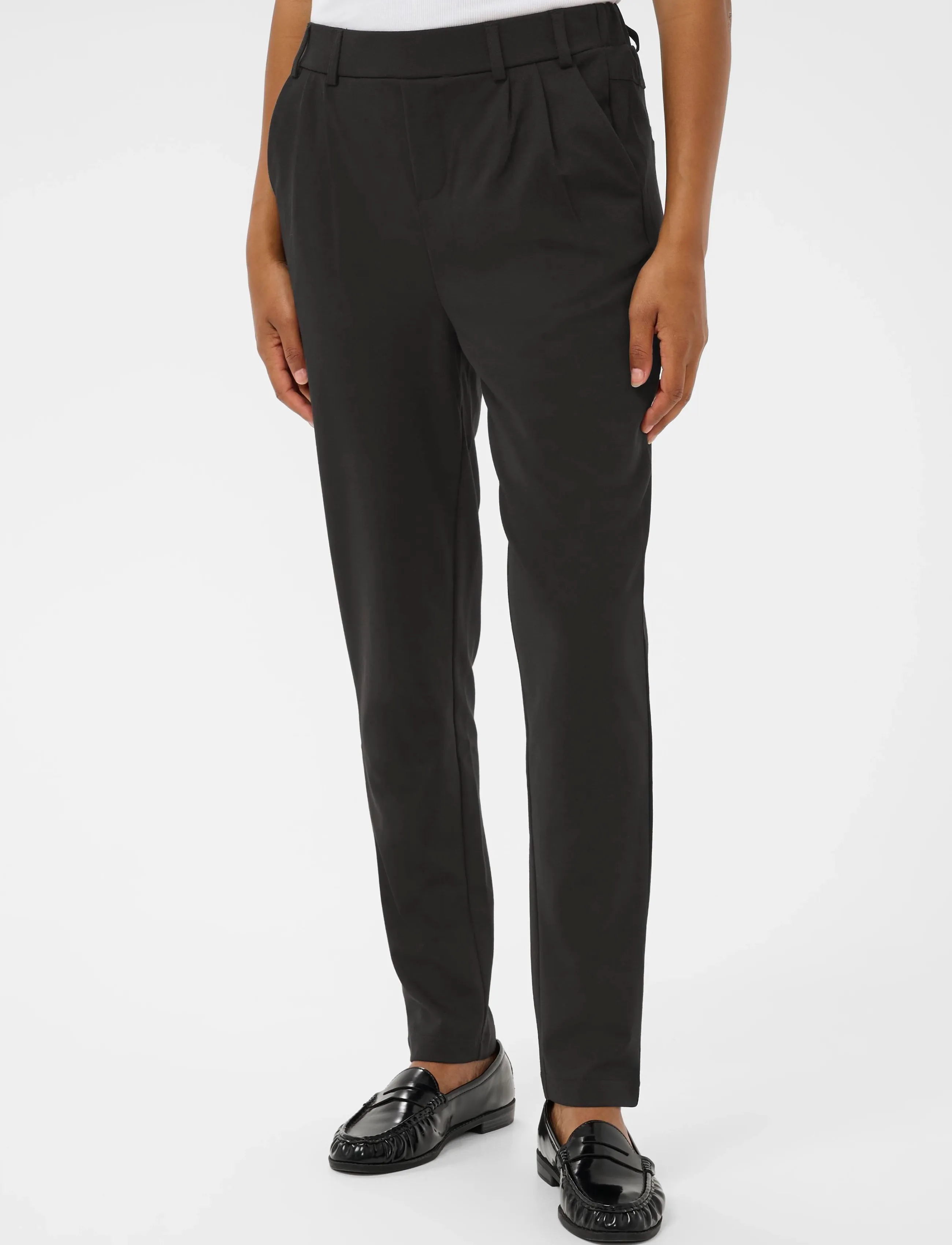 Kaffe KAjenny Pants - Slim-Fit Hosen - BLACK DEEP / black