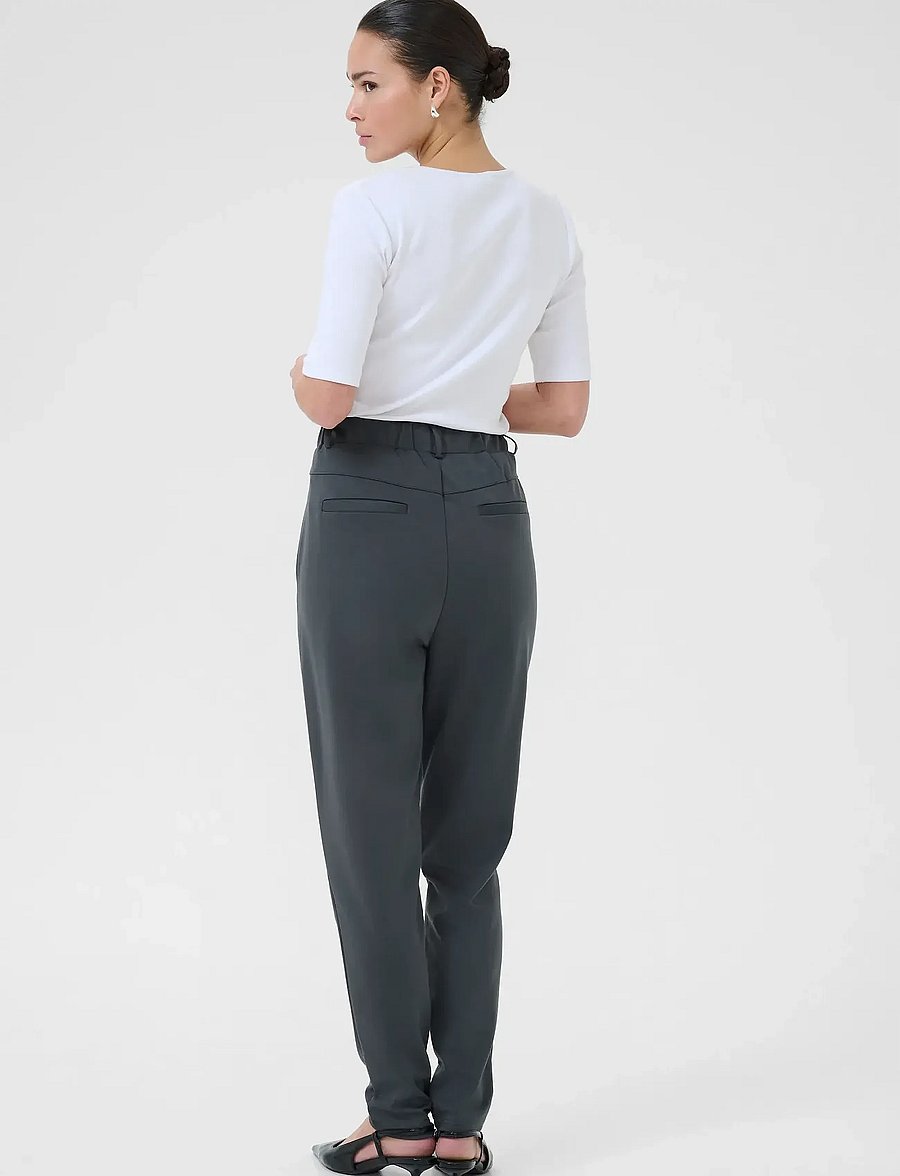 Kaffe - KAjenny Pants - slim-fit hosen - black oyster - 4