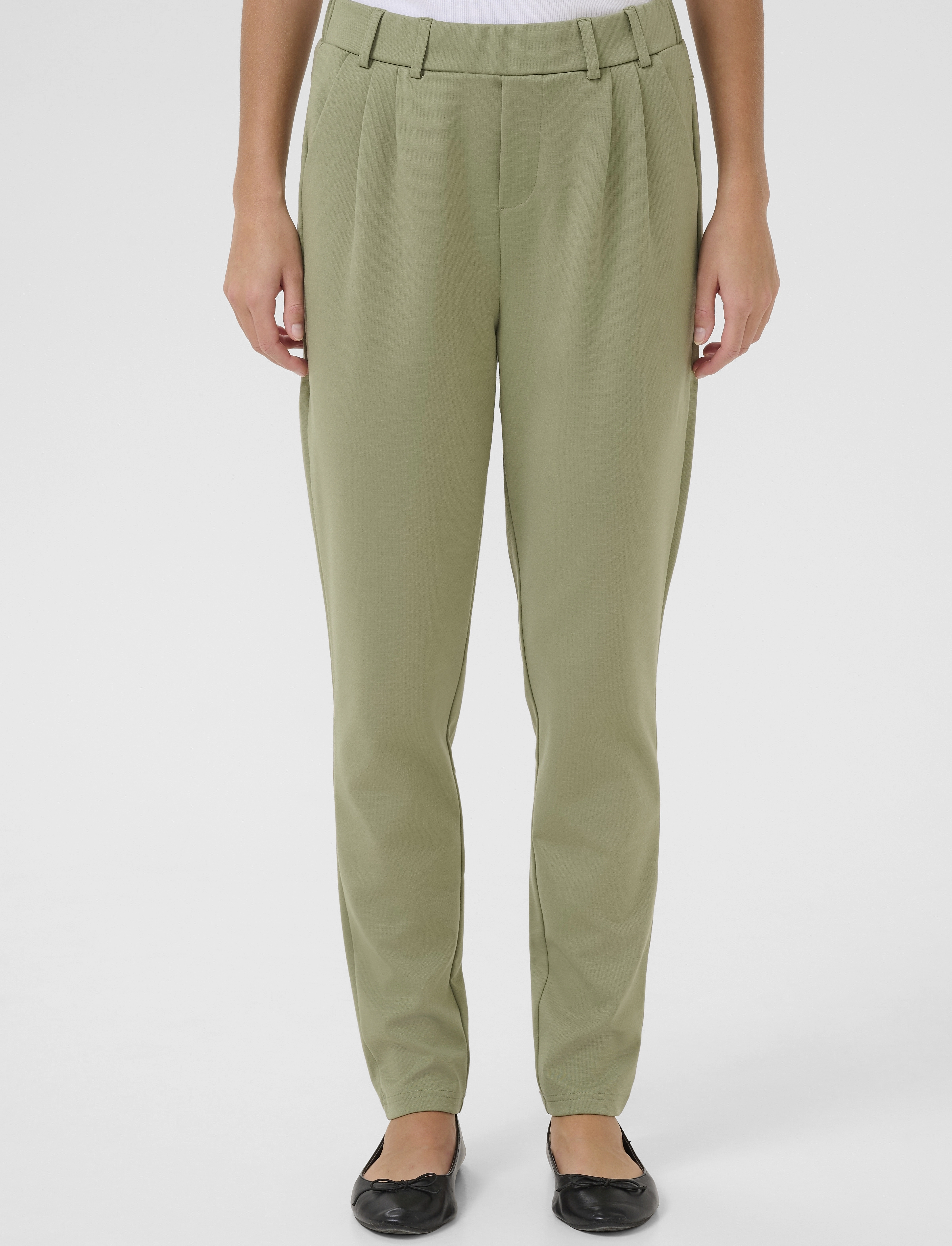 Kaffe Kajenny Pants, L, Trousers, Grün - Slim Fit Frauen