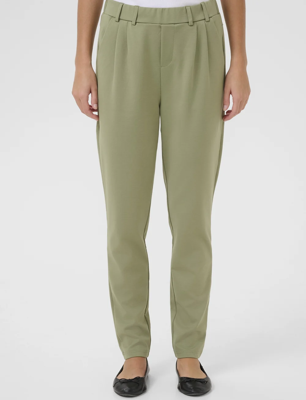 Kaffe - KAjenny Pants - slim fit bukser - oil green - 0