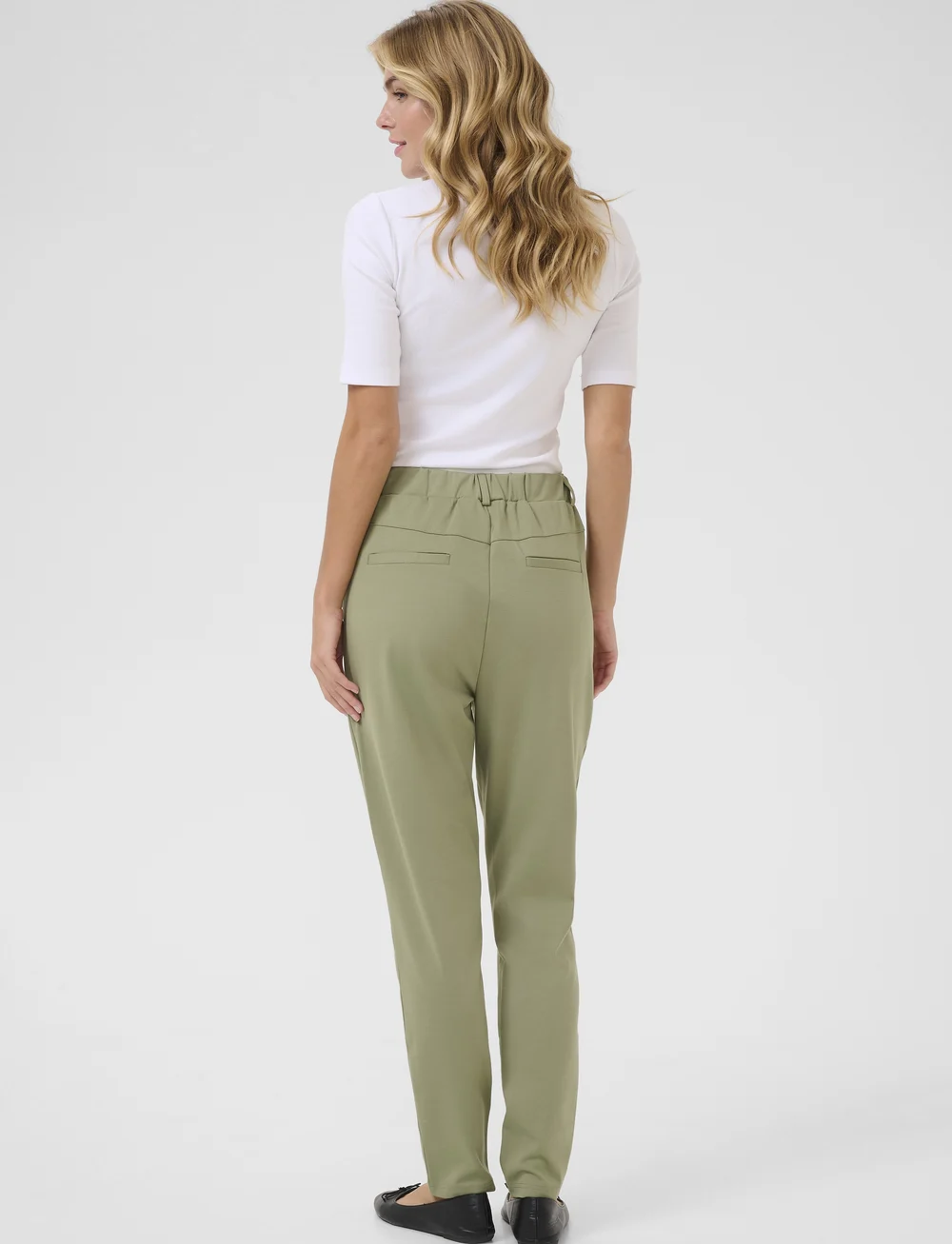 Kaffe - KAjenny Pants - slim fit bukser - oil green - 4