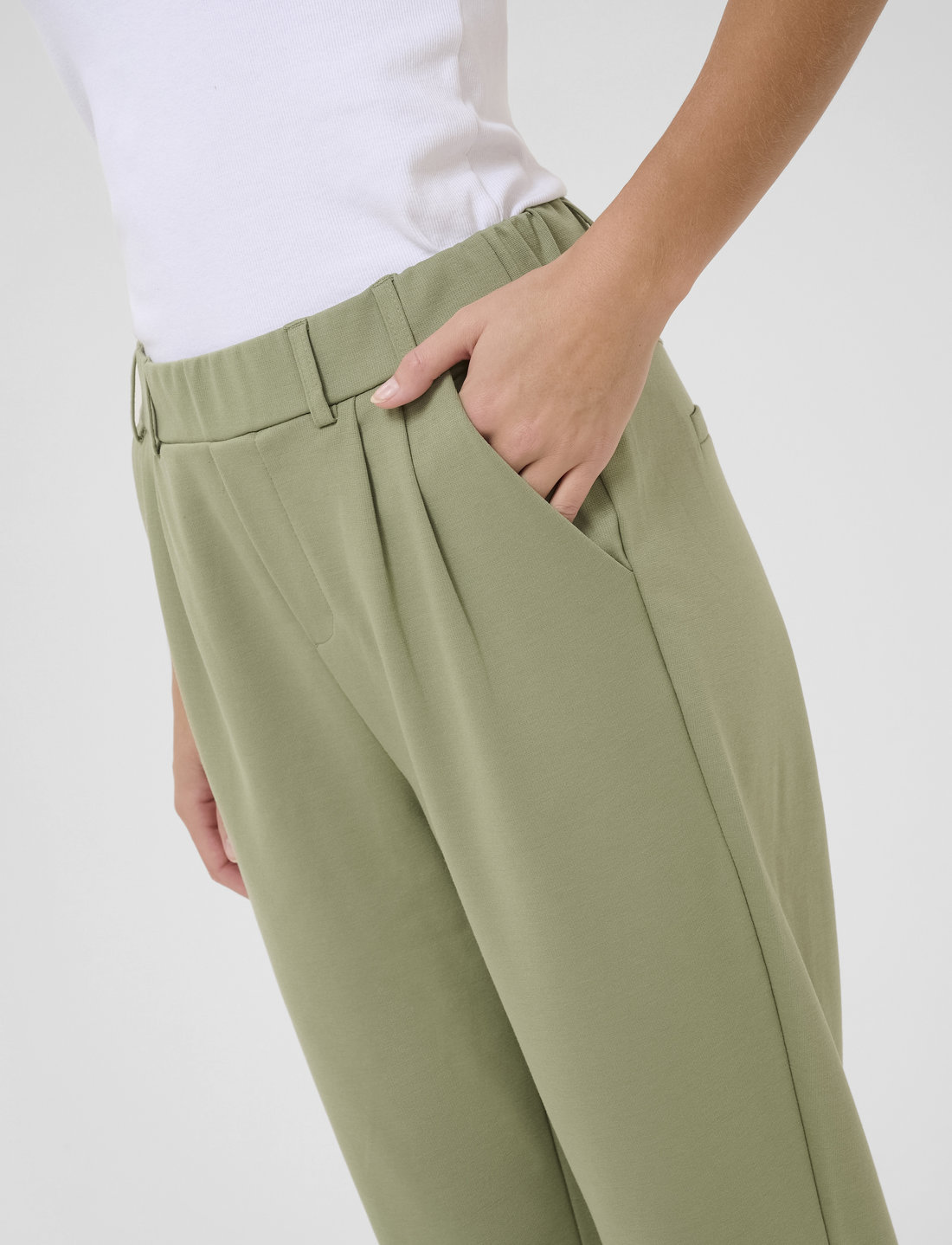 Kaffe - KAjenny Pants - slim fit bukser - oil green - 5