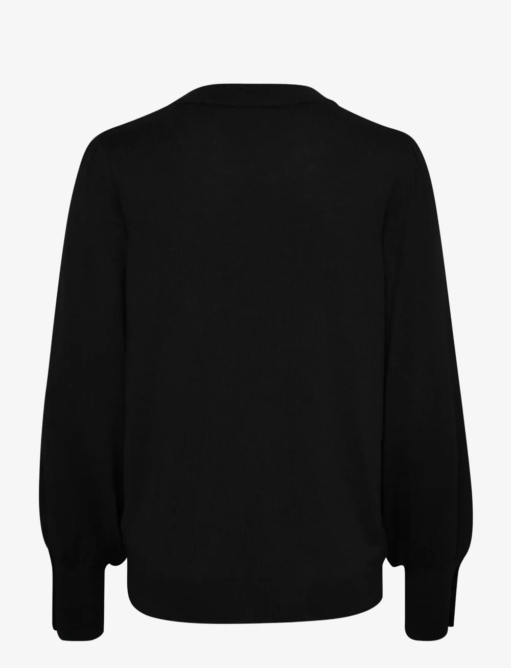 Kaffe - KAlizza Round Neck Knit Pullover Bu - striktrøjer - black deep - 2