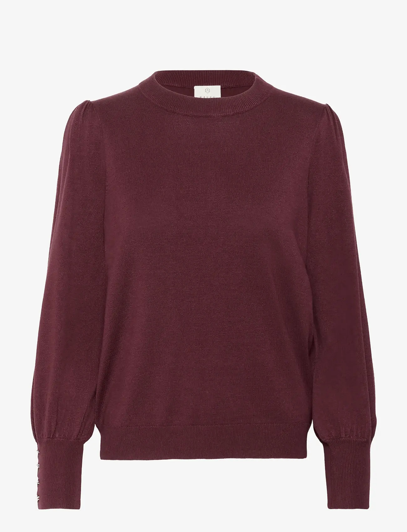Kaffe - KAlizza Round Neck Knit Pullover Bu - pullover - windsor wine - 1