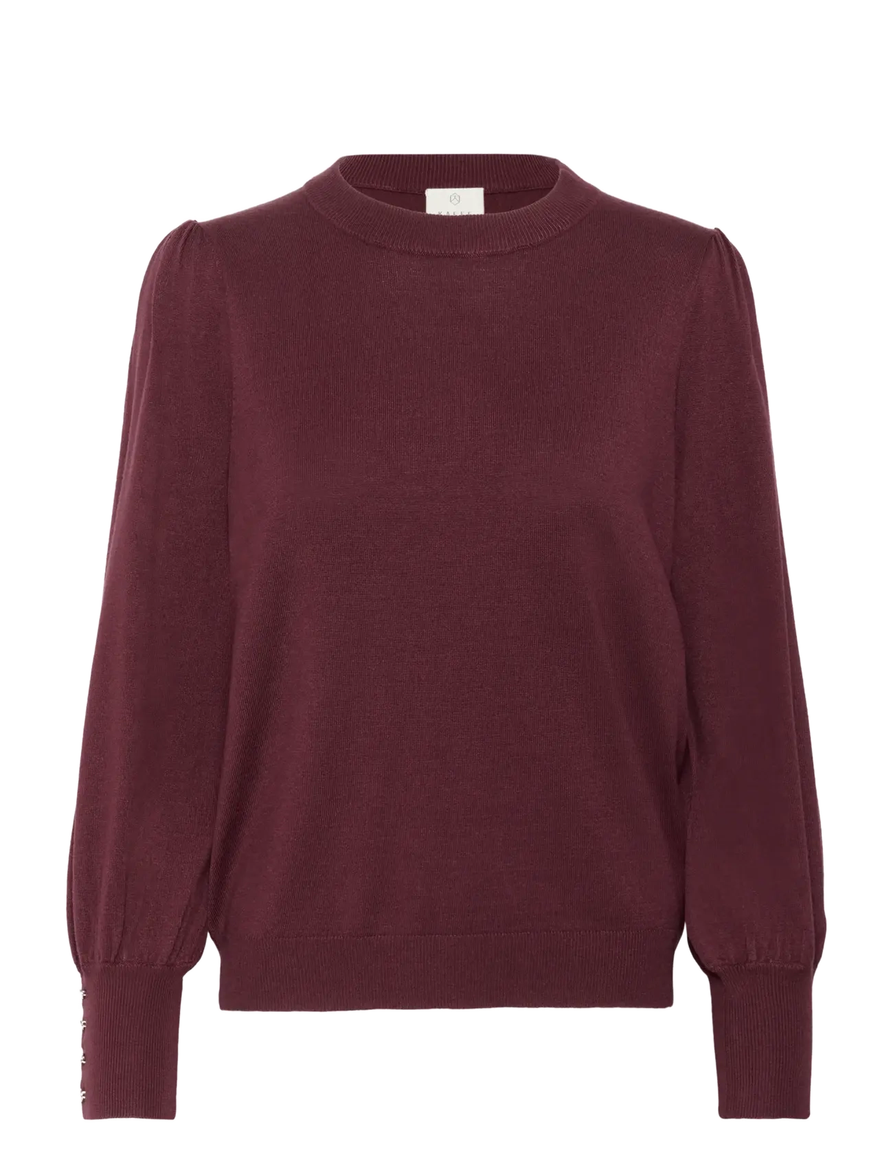 Kaffe KAlizza Round Neck Knit Pullover Bu - Transitional Layering - WINDSOR WINE / red