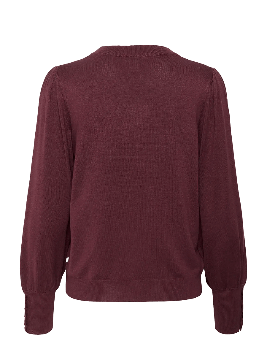 Kaffe - KAlizza Round Neck Knit Pullover Bu - pullover - windsor wine - 2
