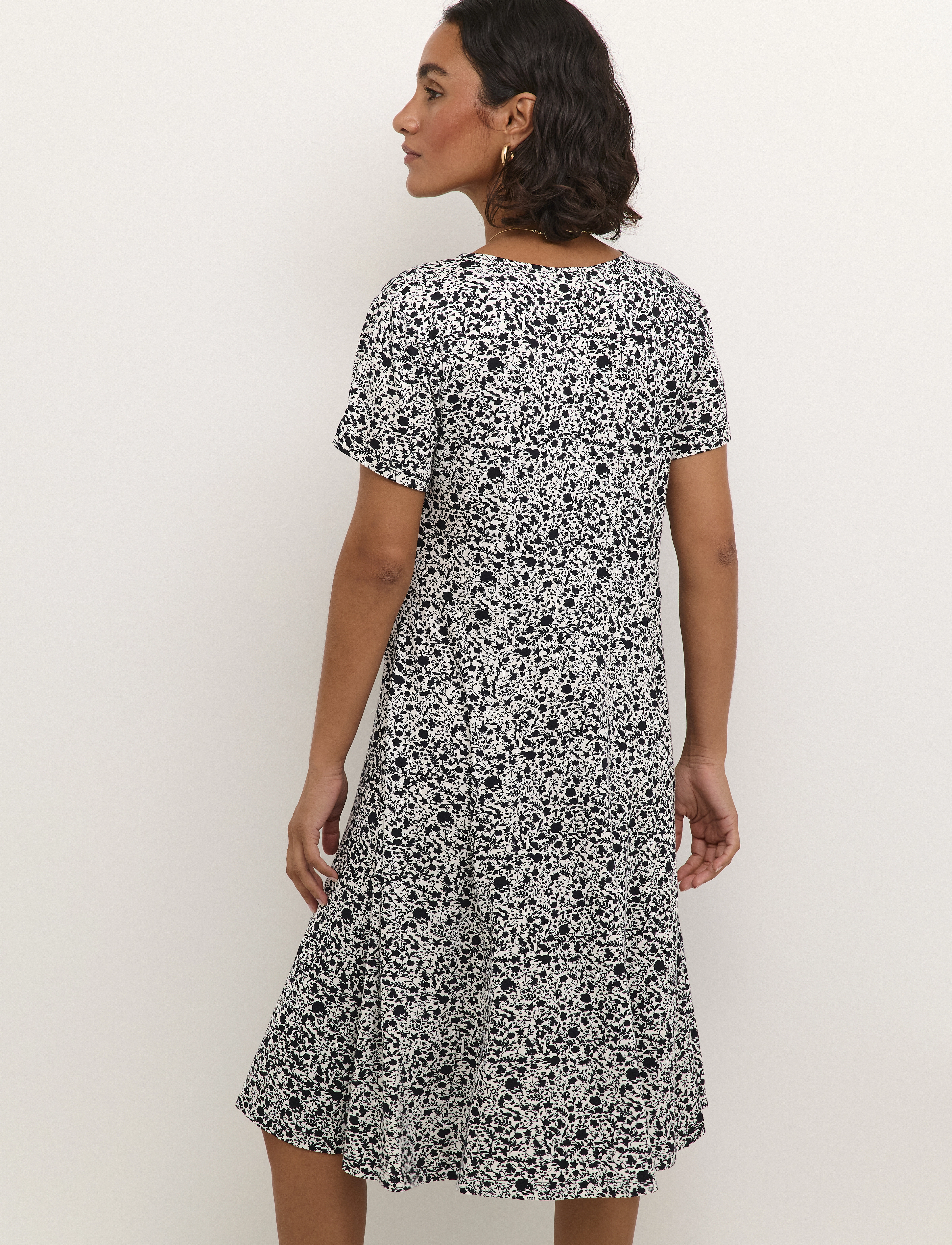 Kaffe - KAmille Jersey Dress - black/chalk petit fleur - 4