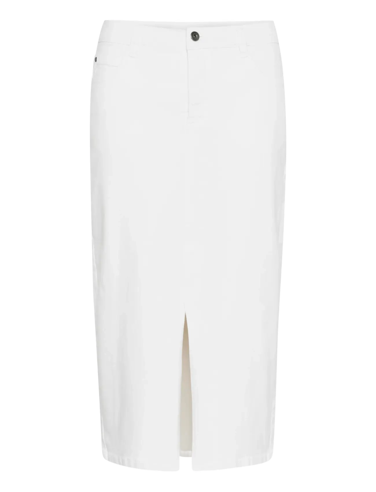 Kaffe KAzelina Denim Skirt - Transitional Layering - CHALK / white