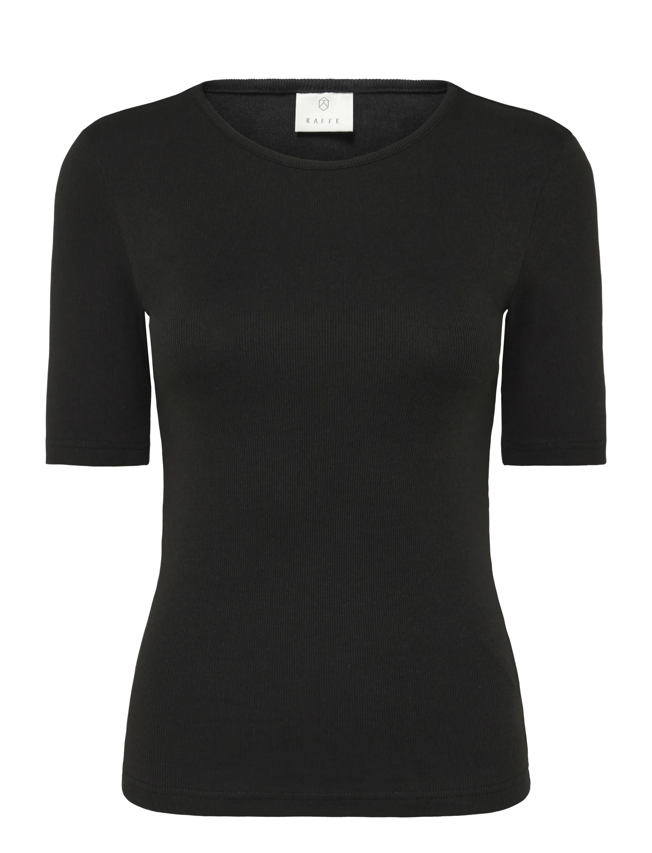 Kaffe Kacarna T-Shirt, XXL, Black, T-Shirts & Toppe > Kortærmede, Dame