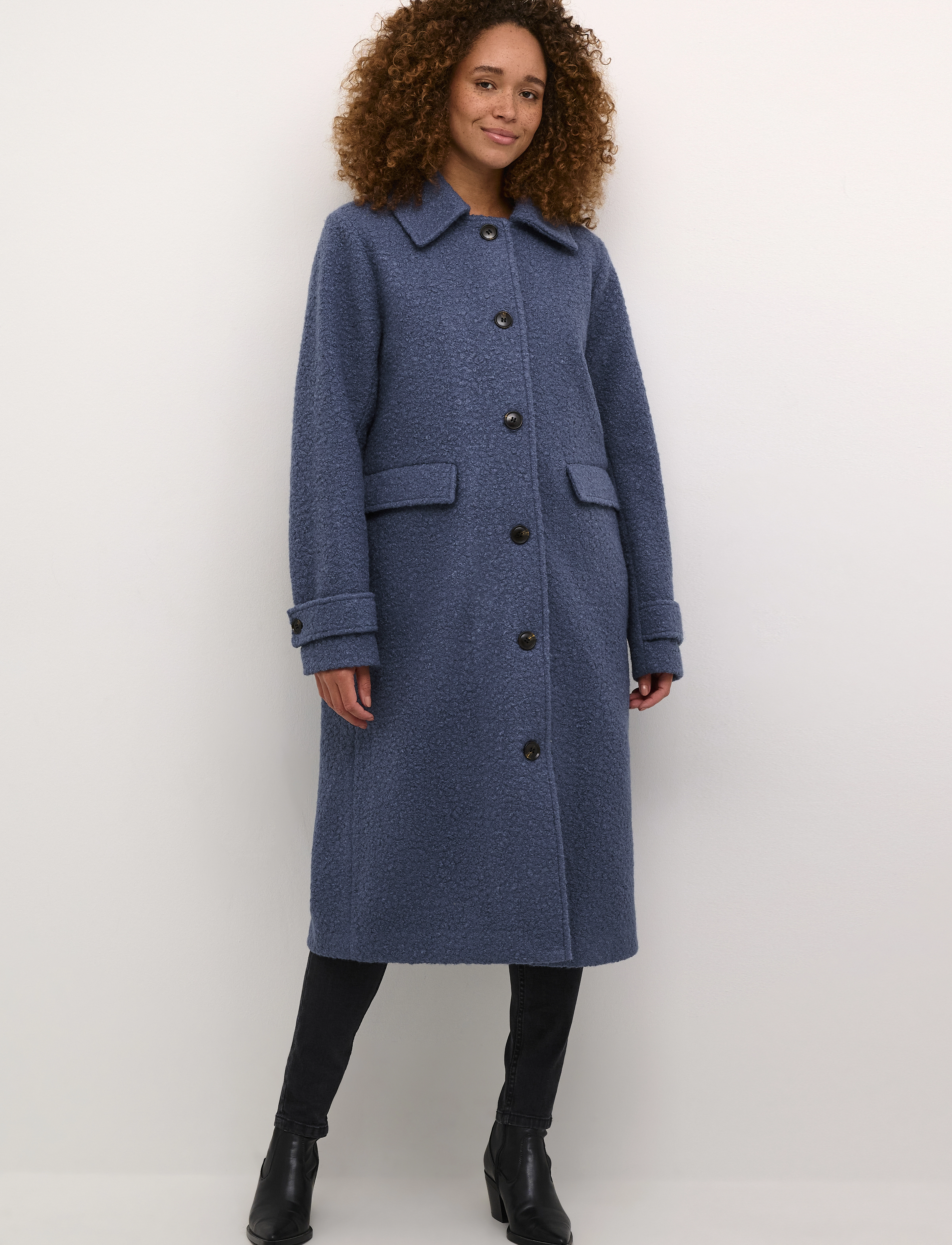 Kaffe Kaannelise Coat, 36, Coats, Blau - Winter Frauen