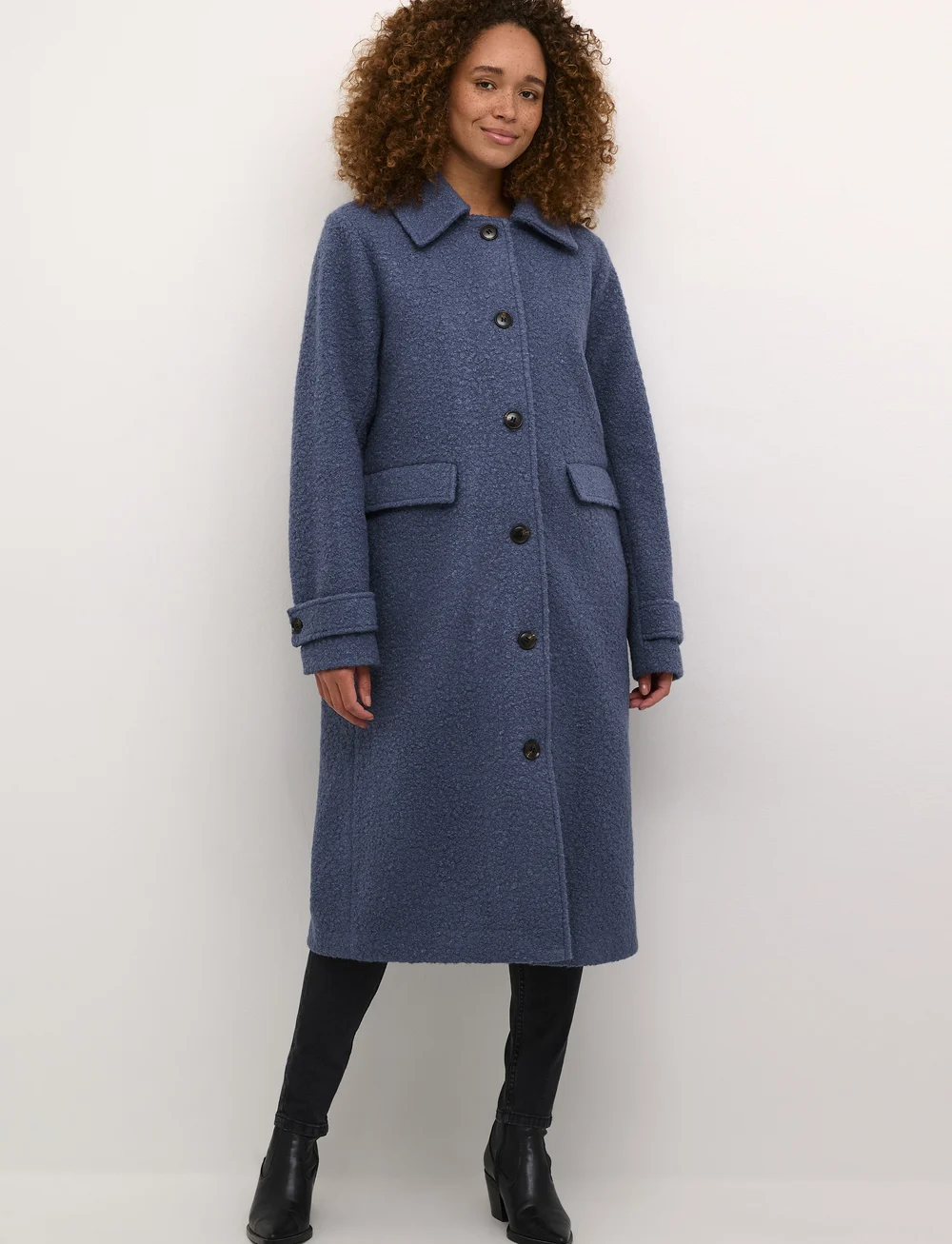 Kaffe - KAannelise Coat - mäntel - blue indigo - 0