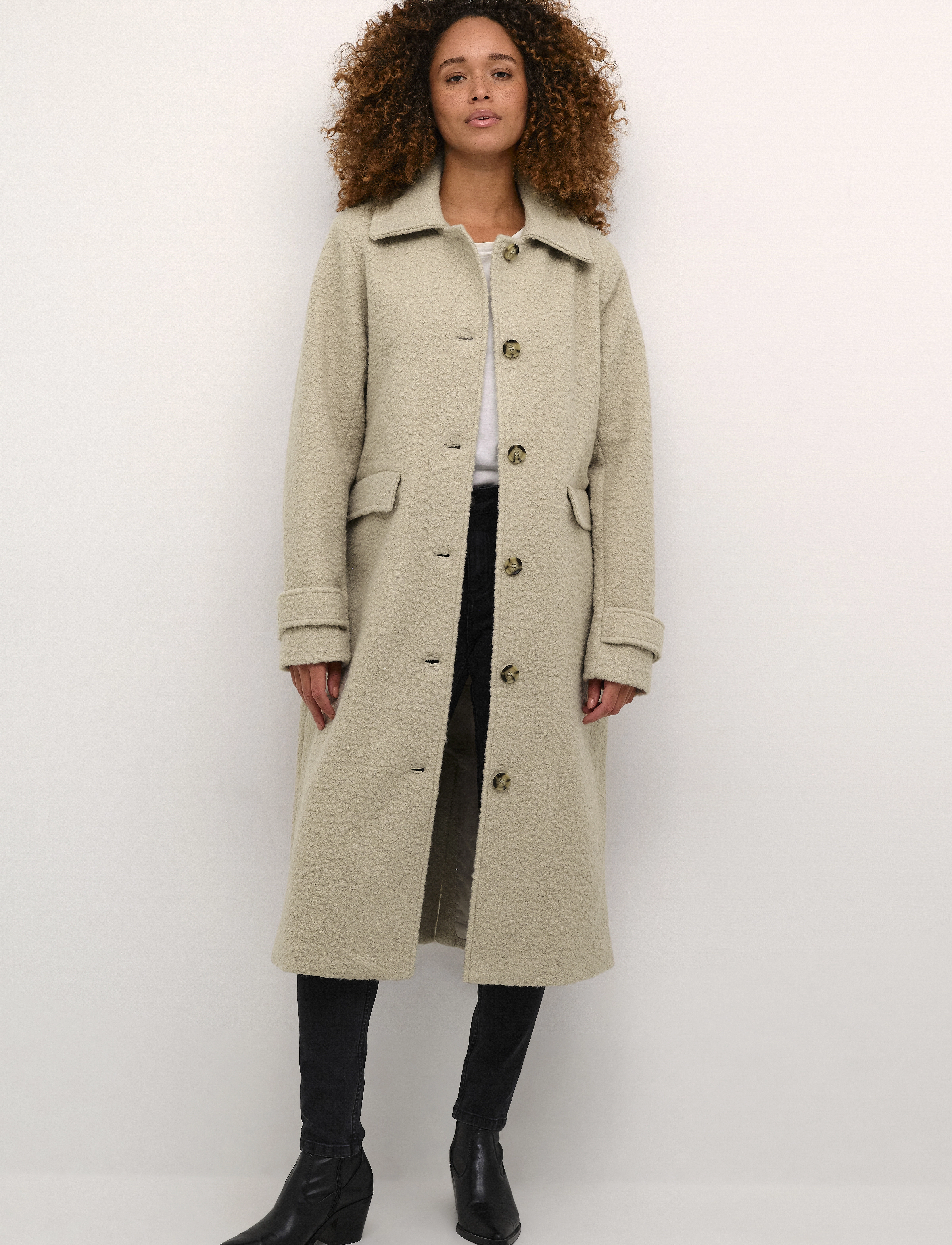 Kaffe Kaannelise Coat, 42, Coats, Beige - Winter Frauen