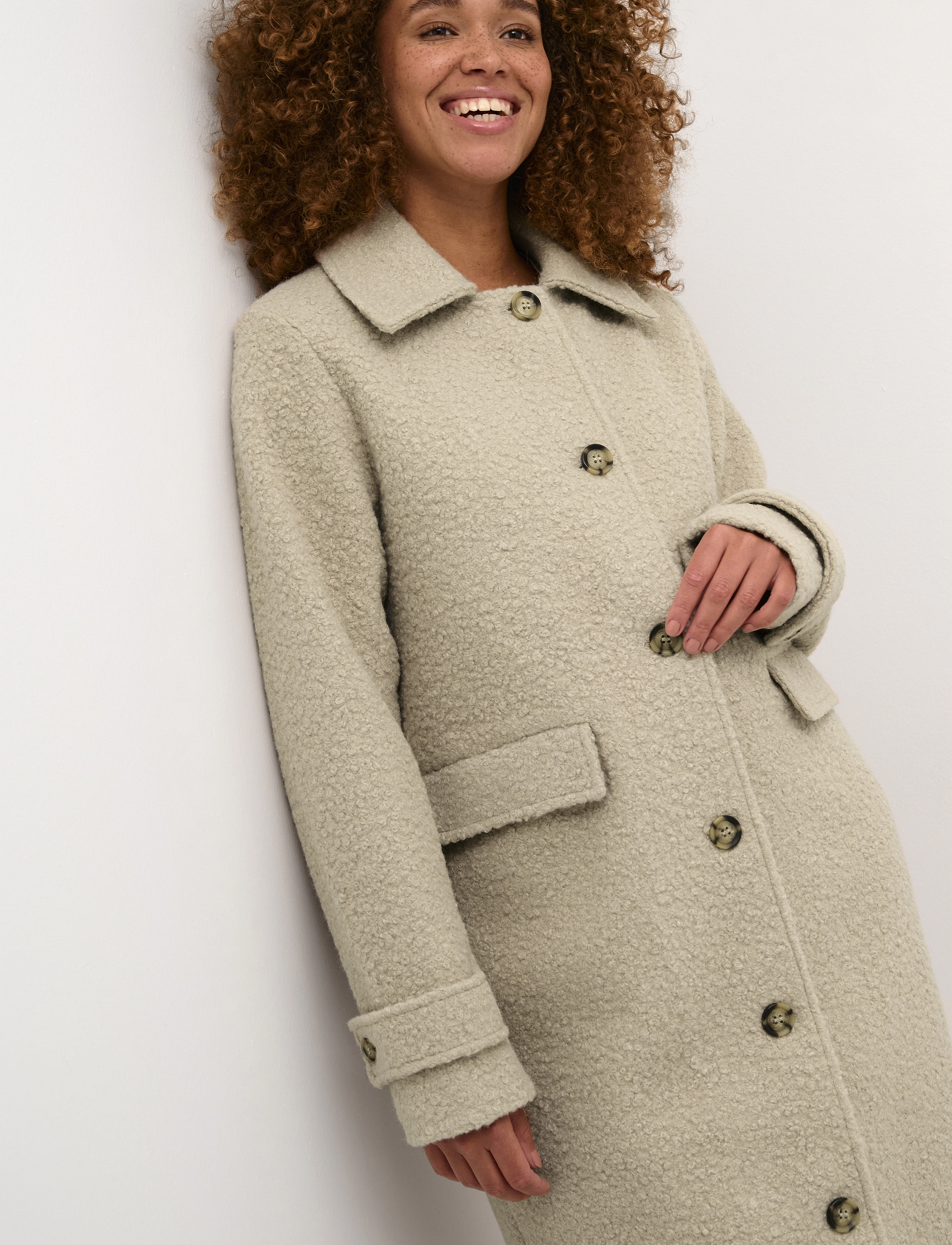 Kaffe - KAannelise Coat - mēteļi - feather gray - 4
