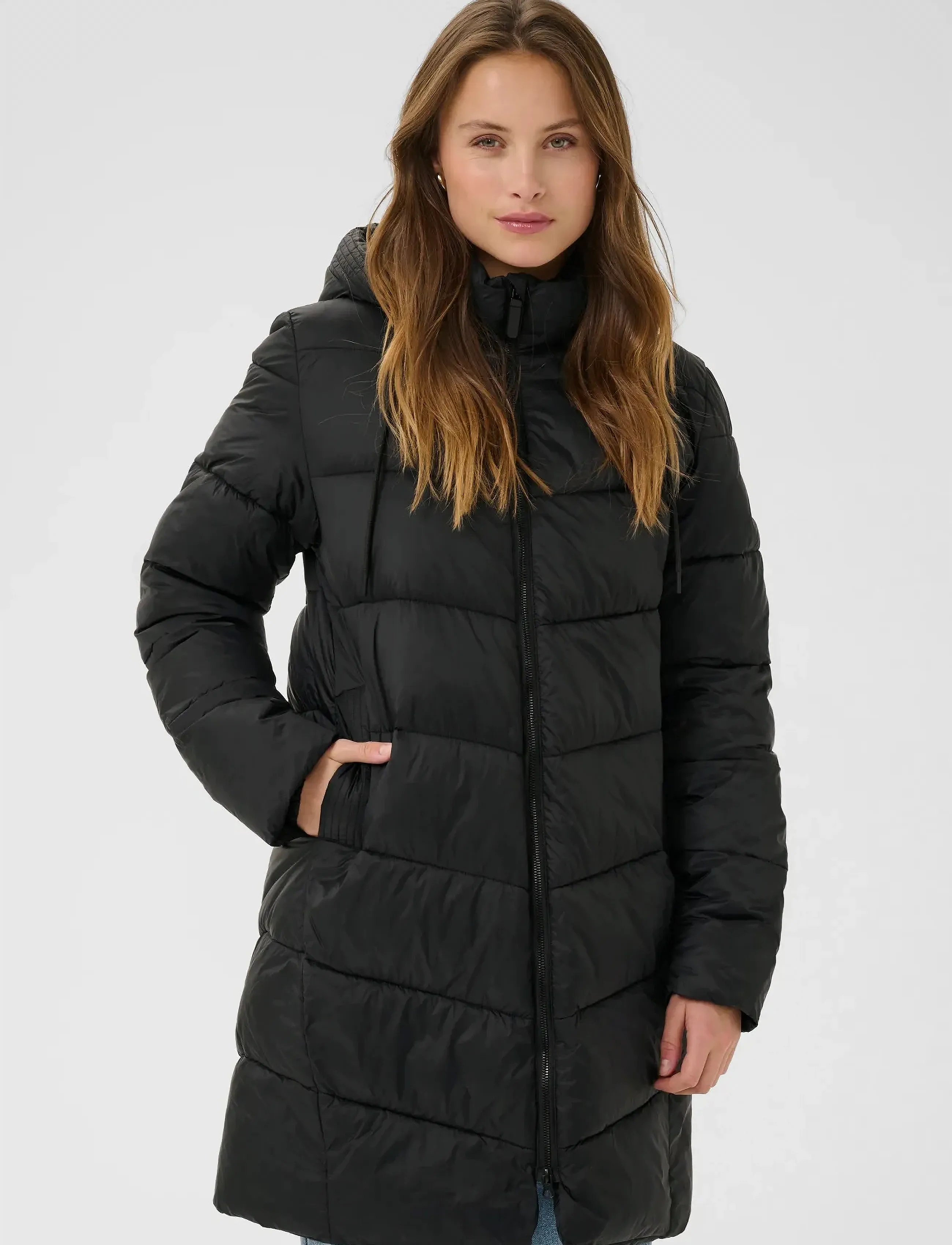 Kaffe Kasusanne Coat, 44, Coats, Schwarz - Padded Frauen