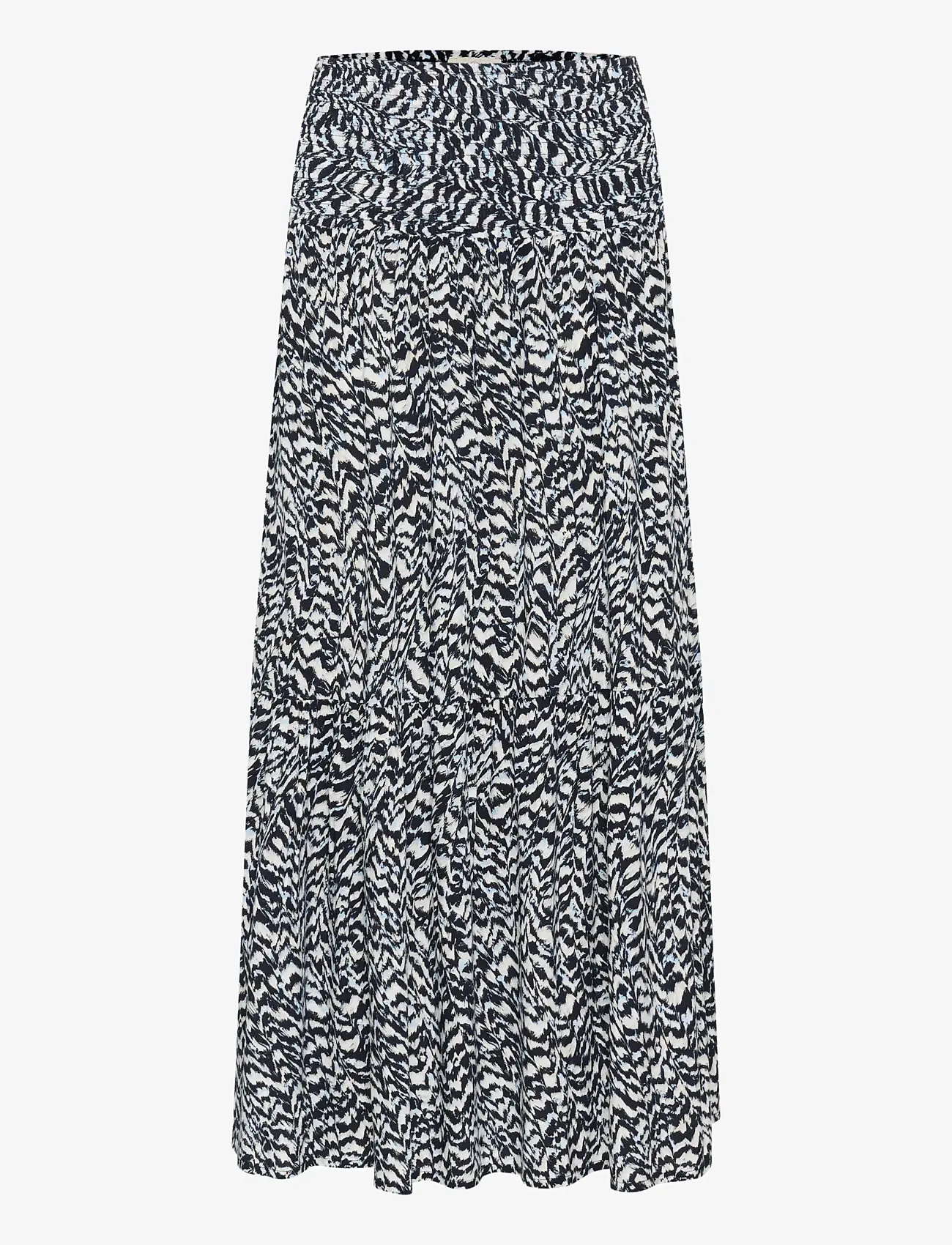 Kaffe - KAmaxi Smock Skirt - maxi röcke - blue / white graphic print - 1